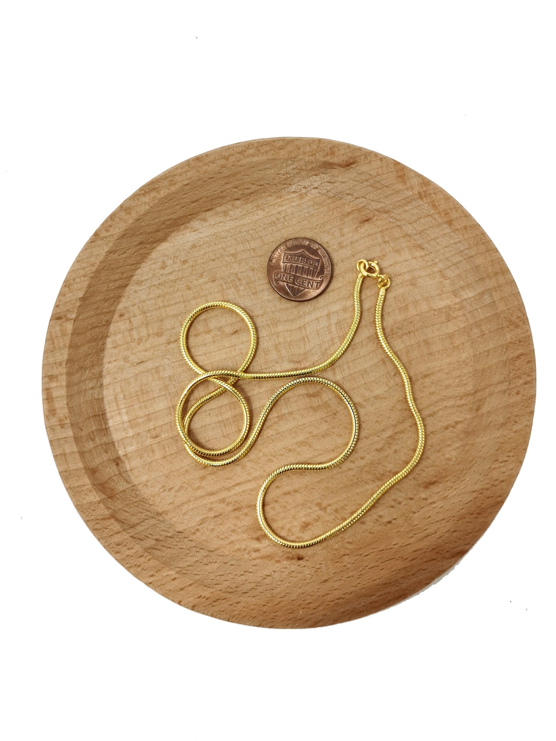 1pc 21.5'' Ready to Use 24K Gold Cocoon Necklace Chain, Layer Snake Chain Dainty Necklace, For Pendant Charm Necklace Making, 198