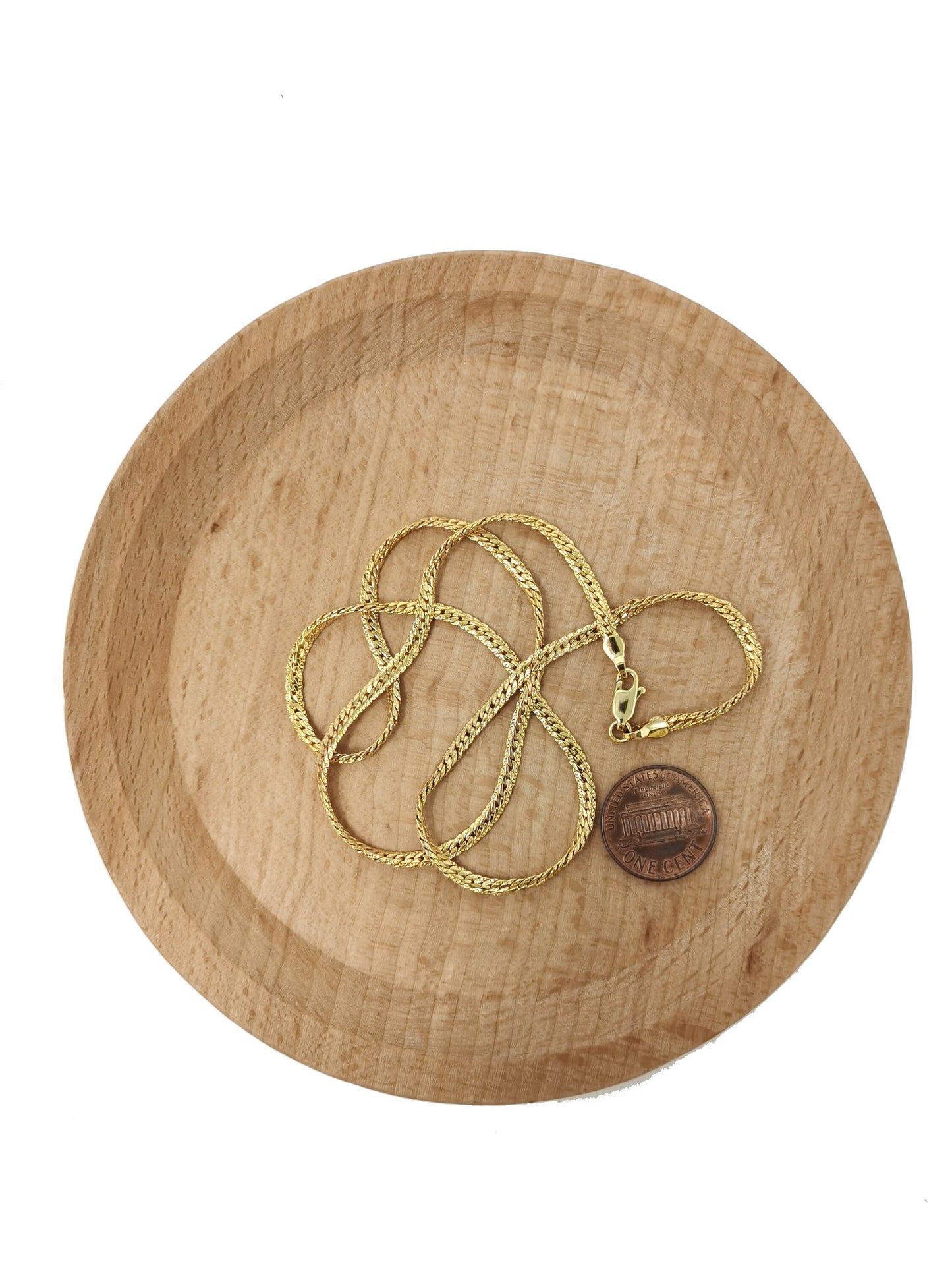 1pc 19.6'' Ready to Use 24K Gold Herringbone Curb Necklace Chain, Layer Curb Chain Dainty Necklace, For Pendant Charm Necklace, 468