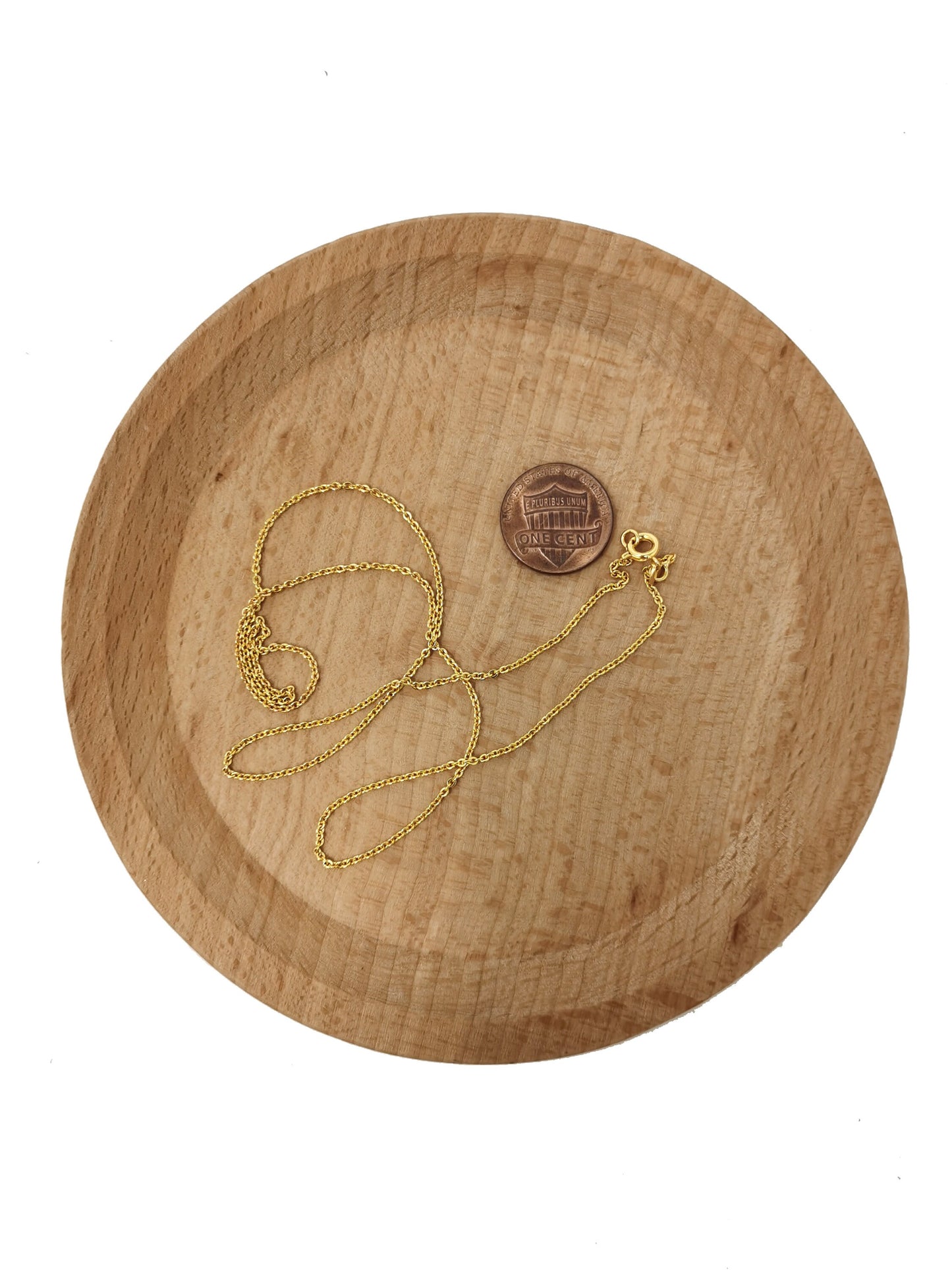 19.6'' Ready to Use 24K Gold Thin Rolo Necklace Chain, Layering Rolo Chain Dainty Necklace, For Pendant Charm Necklace Making, 469