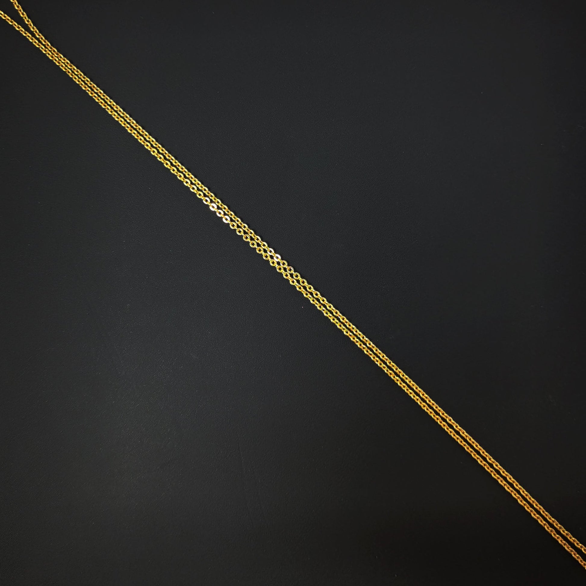 19.6'' Ready to Use 24K Gold Thin Rolo Necklace Chain, Layering Rolo Chain Dainty Necklace, For Pendant Charm Necklace Making, 469