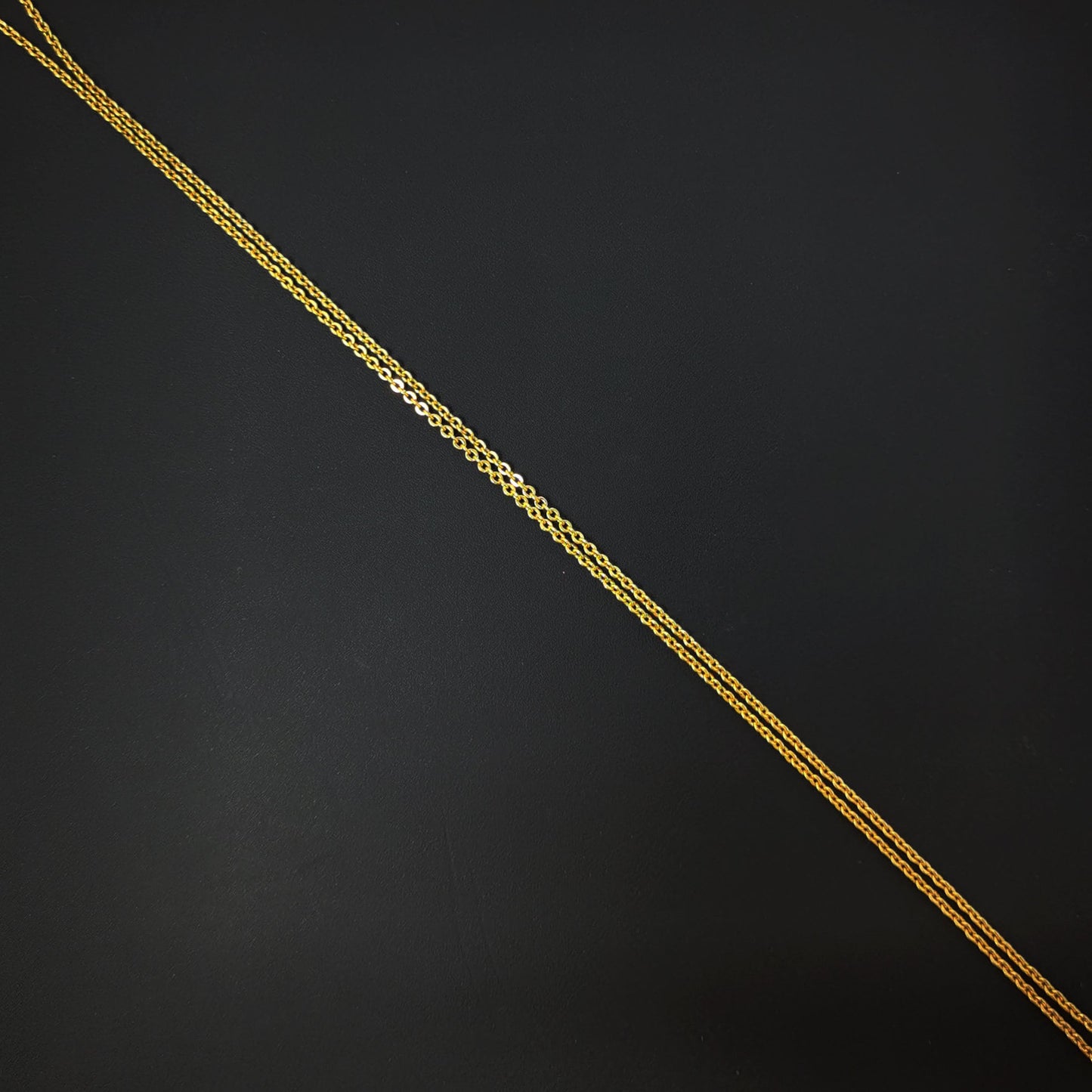15.6'' Ready to Use 24K Gold Thin Rolo Necklace Chain, Layering Rolo Chain Dainty Necklace, For Pendant Charm Necklace Making, 840