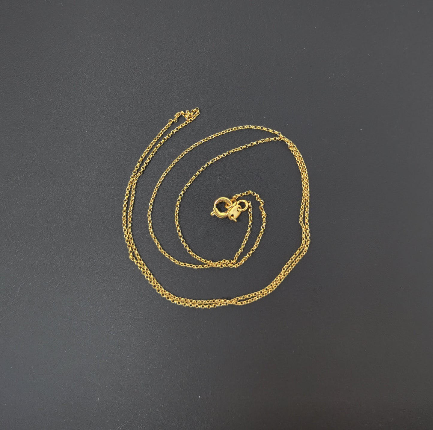 19.6'' Ready to Use 24K Gold Filled Thin Rolo Necklace Chain, Layering Rolo Chain Dainty Necklace, For Pendant Charm Necklace Making, 474