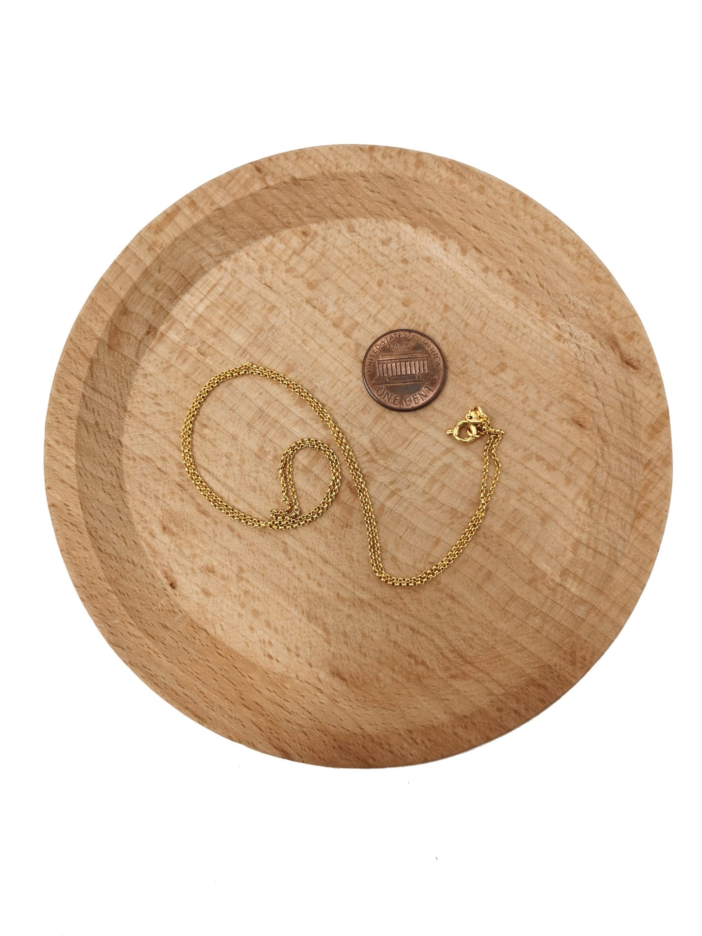 19.6'' Ready to Use 24K Gold Filled Thin Rolo Necklace Chain, Layering Rolo Chain Dainty Necklace, For Pendant Charm Necklace Making, CH-482