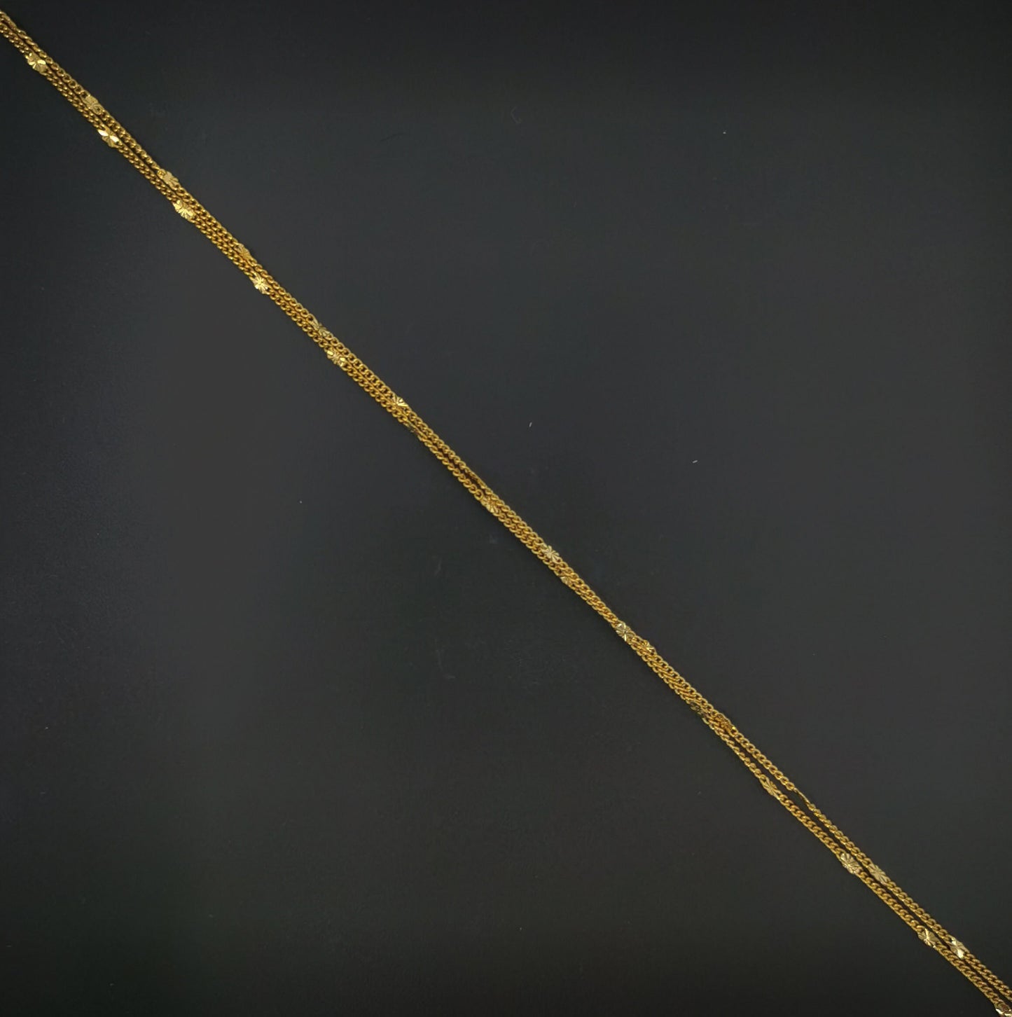 19.5'' Ready to Use 24K Gold Cuban Curb Necklace Chain, Layer Cuban Curb Chain Dainty Necklace, For Necklace, Width is 1mm,CH-322