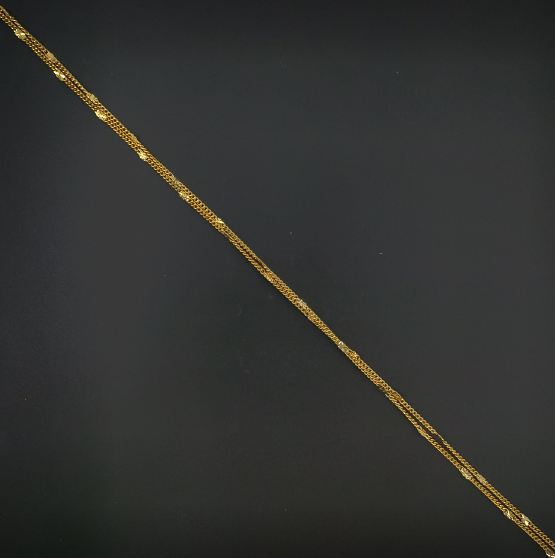 19.5'' Ready to Use 24K Gold Cuban Curb Necklace Chain, Layer Cuban Curb Chain Dainty Necklace, For Necklace, Width is 1mm,CH-322