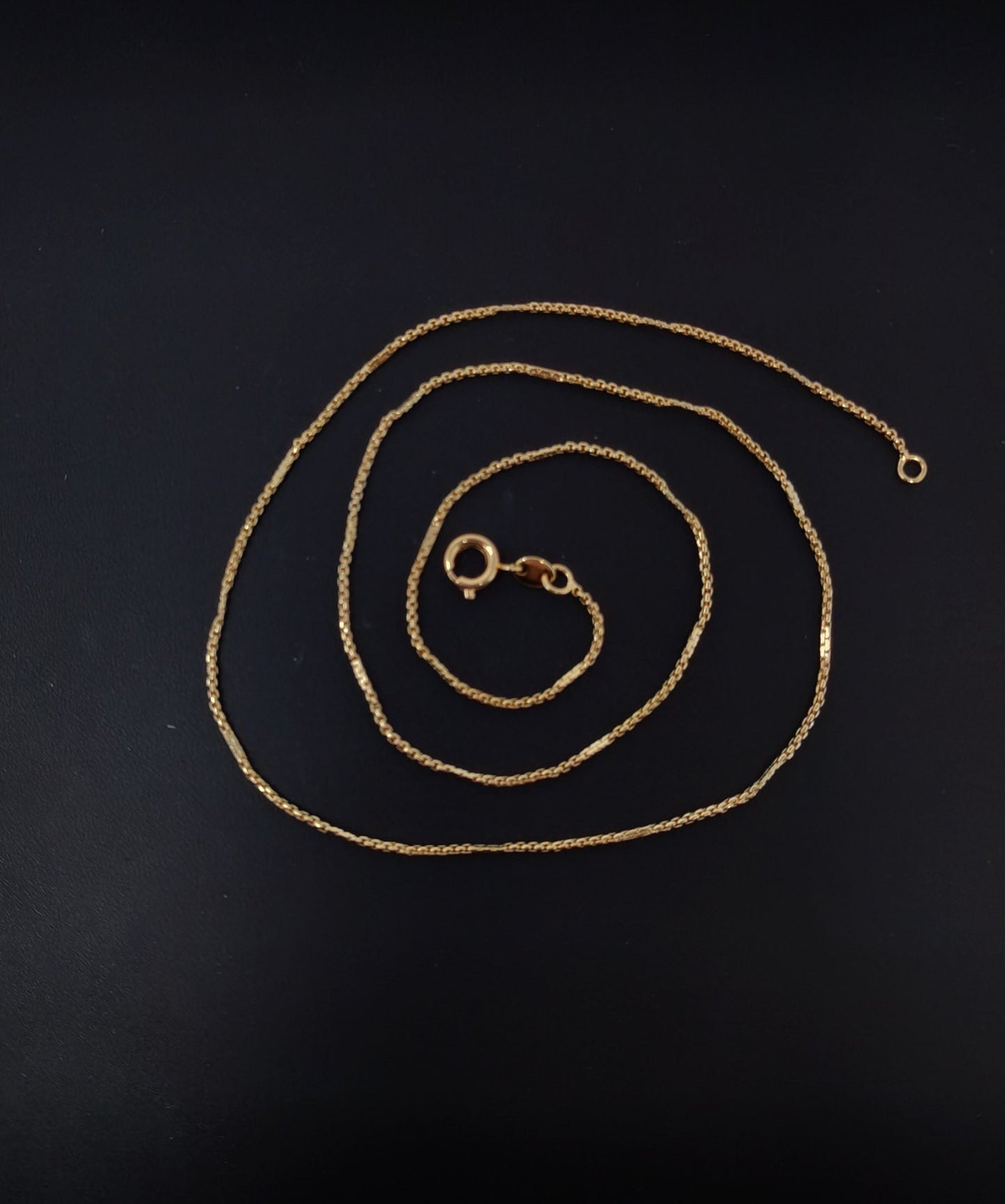 1pc 17.7'' Ready to Use 18K Gold Filled Thin Rolo Necklace Chain,Layering Rolo Chain Dainty Necklace, For Pendant Charm Necklace Making, 573