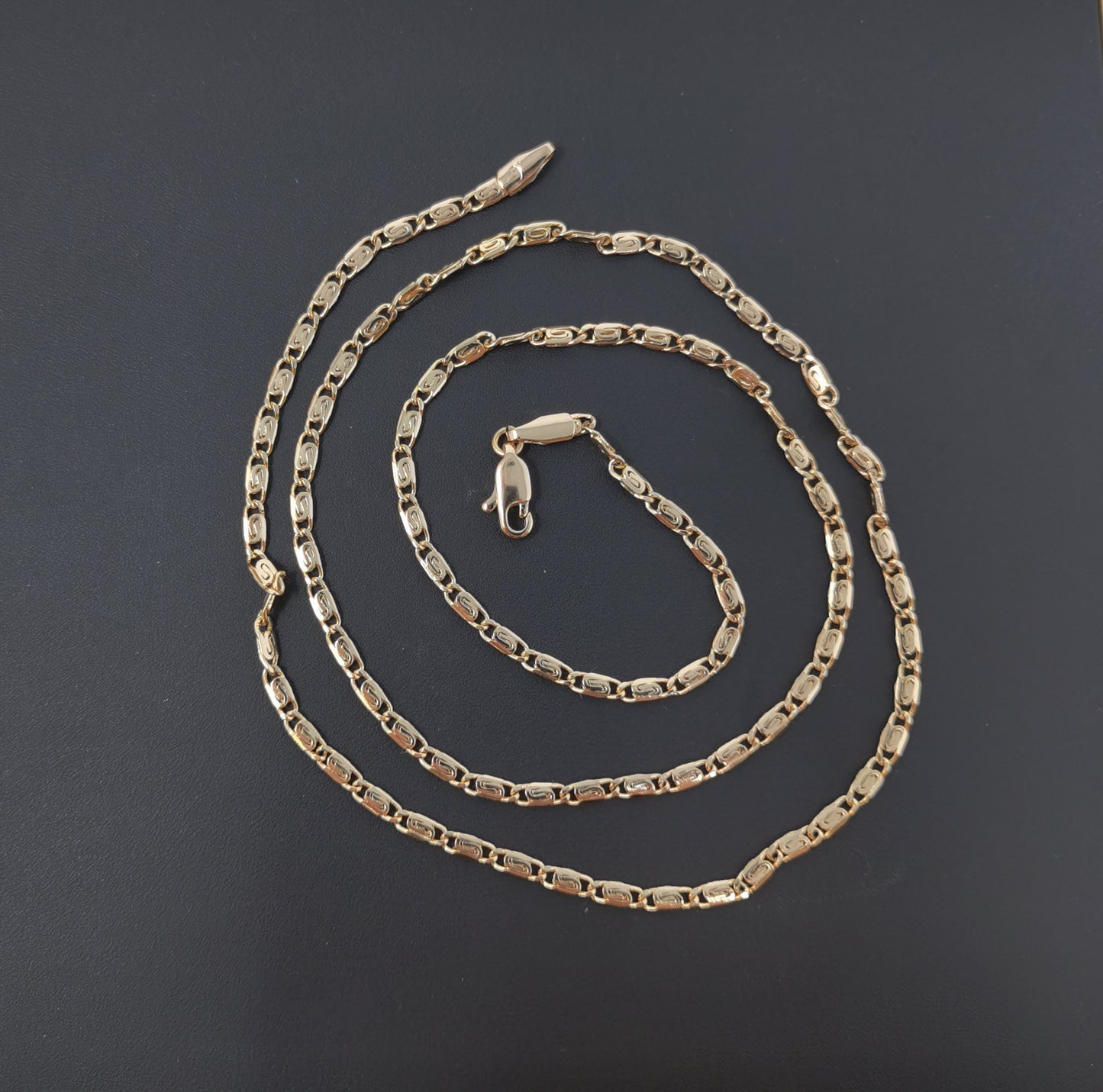1pc 21.6'' Ready to Use Gold Unique Necklace Chain, Layering Unique Chain Dainty Necklace, Perfect for Pendant Charm Necklace, 491