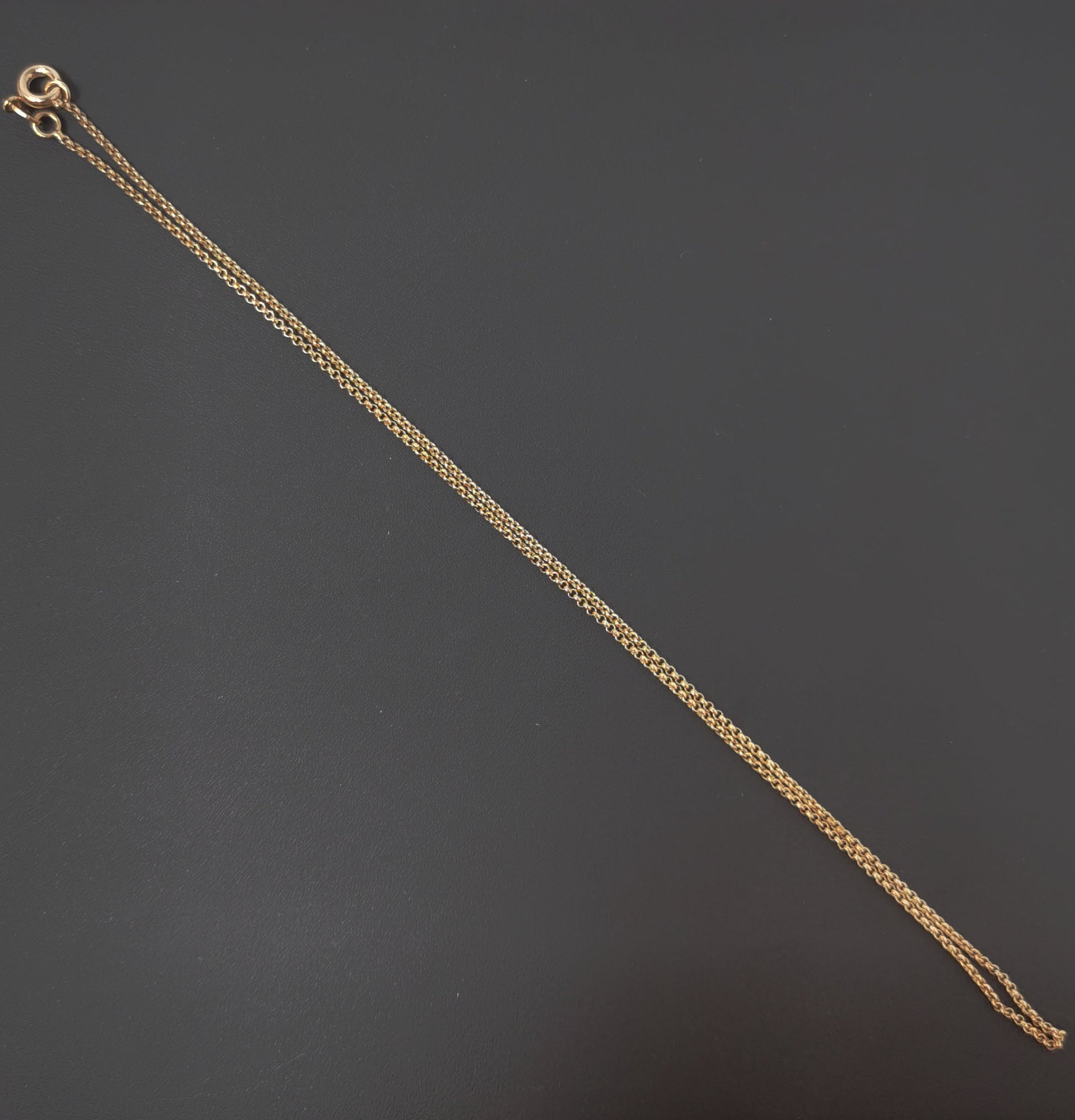 1pc 13.7'' Ready to Use 18K Gold Thin Rolo Necklace Chain, Layering Rolo Chain Dainty Necklace, For Pendant Charm Necklace Making,499