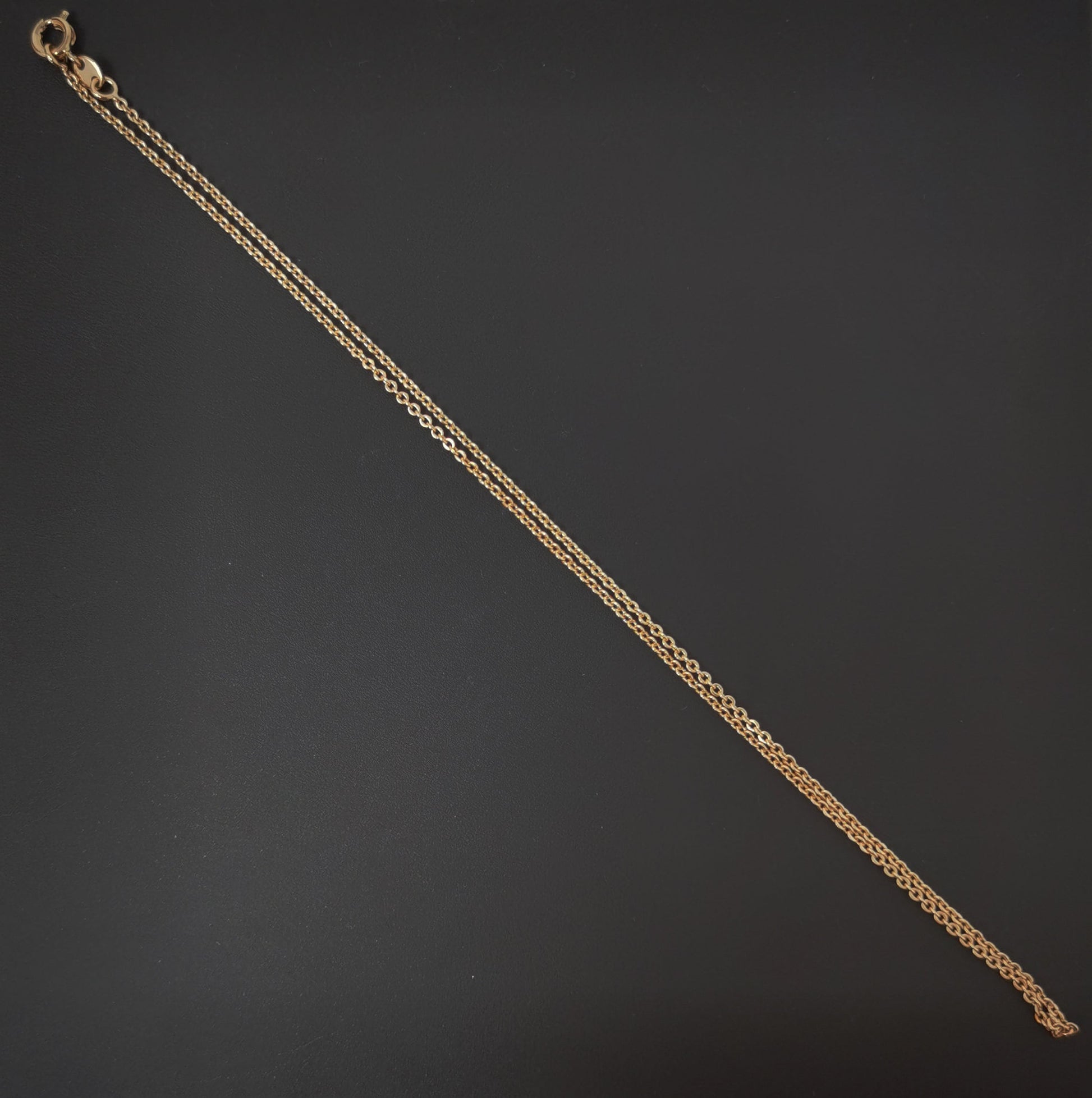1pc 13.7'' Ready to Use 18K Gold Filled Thin Rolo Necklace Chain, Layering Rolo Chain Dainty Necklace,For Pendant Charm Necklace Making, 502