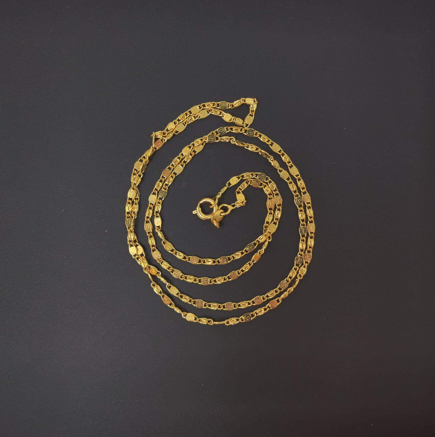 1pc 17.5'' Ready to Use 24K Gold Unique Necklace Chain, Layering Plate Lock Chain Dainty Necklace, Perfect for Pendant Necklace, 778