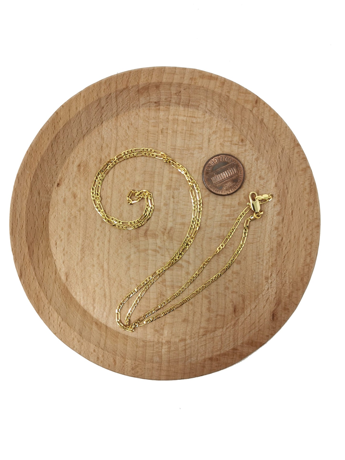 1pc 23.5'' Ready to Use Gold Figaro Necklace Chain, Layering Figaro Chain Dainty Necklace, Perfect for Pendant Charm Necklace, 520