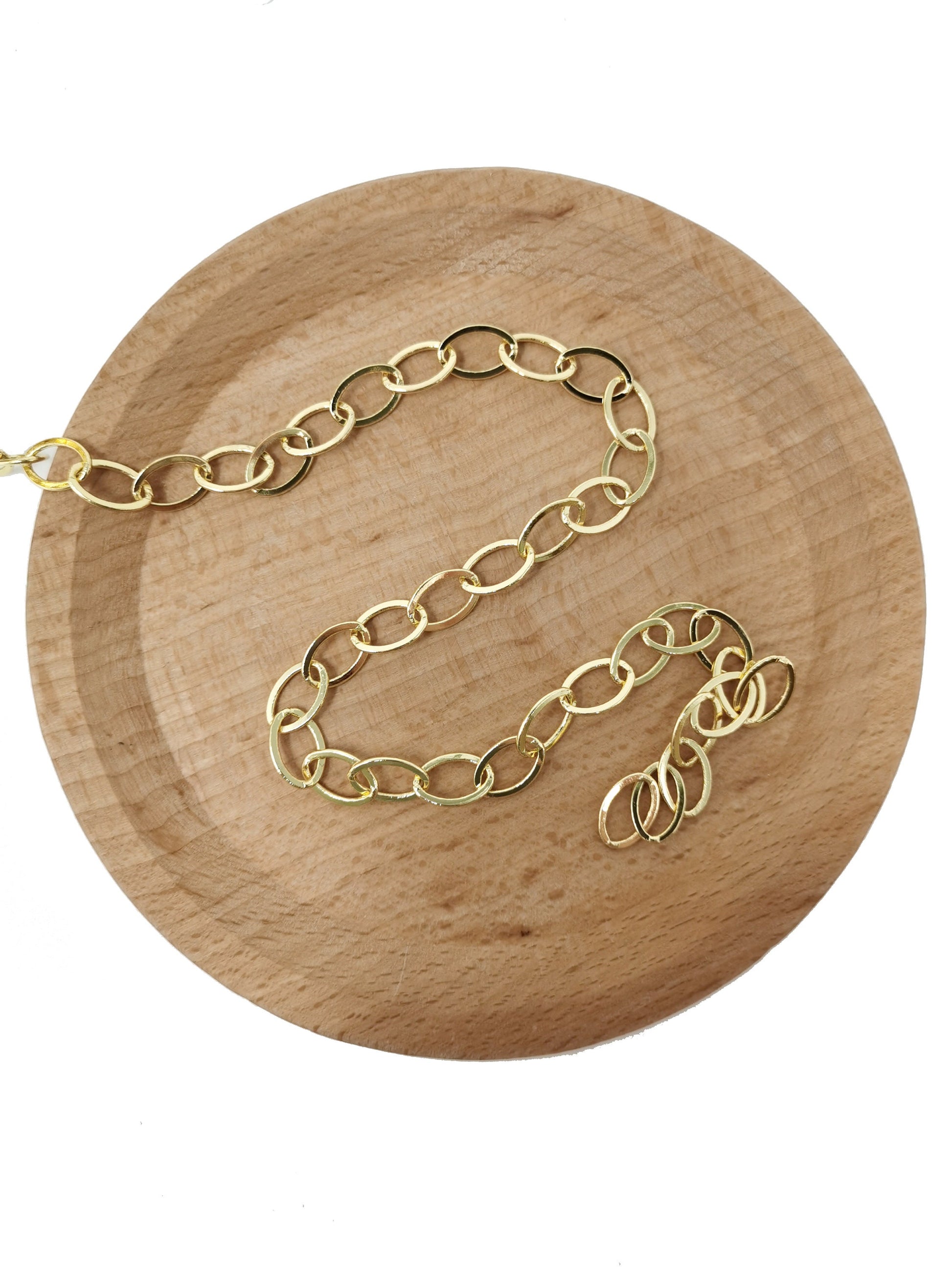 14K Gold Rolo Cable Chain by Yard, Cable Rolo Chain, Wholesale bulk Roll Chain for Jewelry Making,Thickness 0.5mm,Roll-31