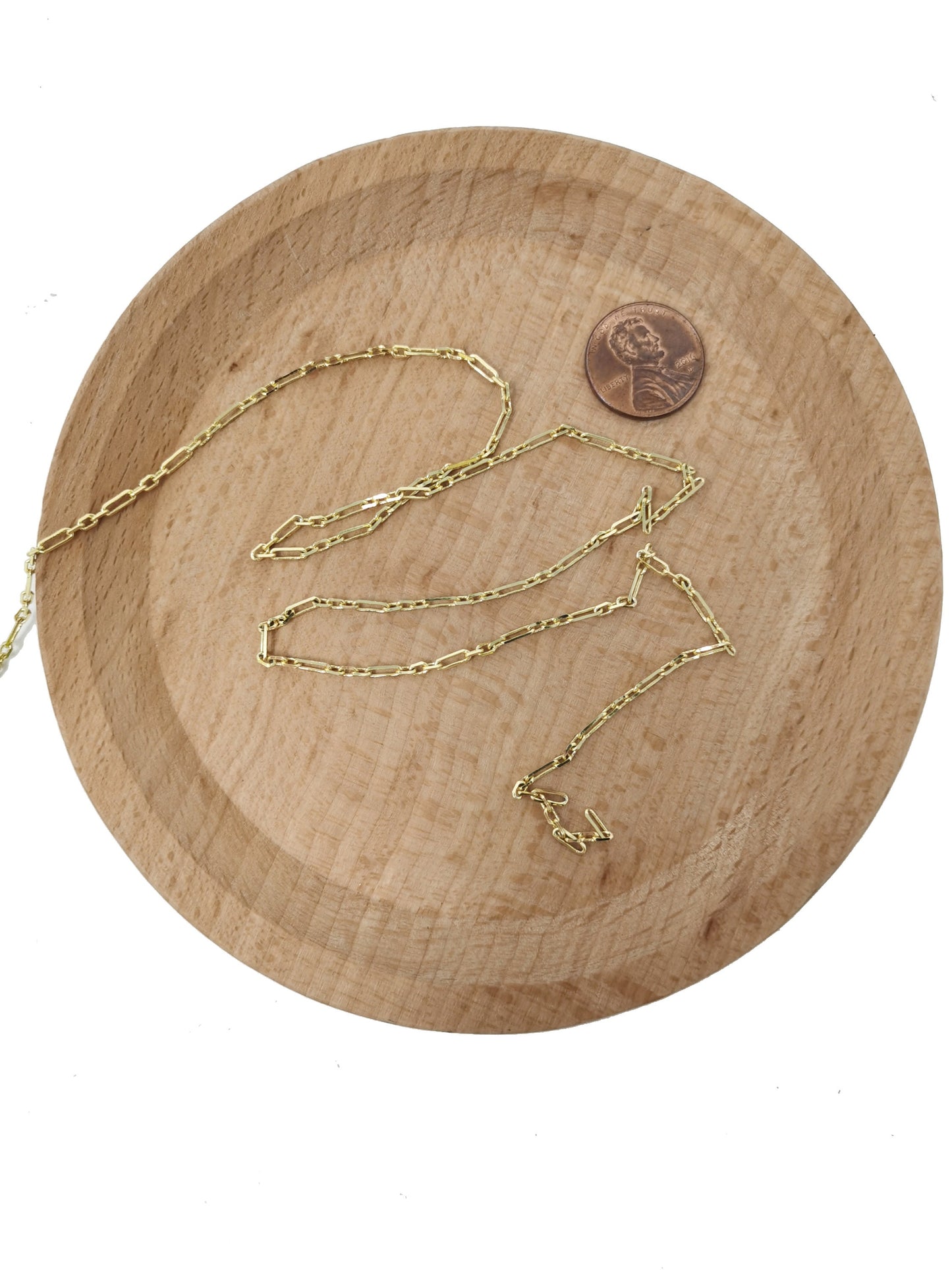 14K Gold Filled Rolo Cable Chain by Yard,Gold Filled Cable Rolo Chain,Wholesale bulk Roll Chain for Jewelry Making,Thickness 0.5mm, 50