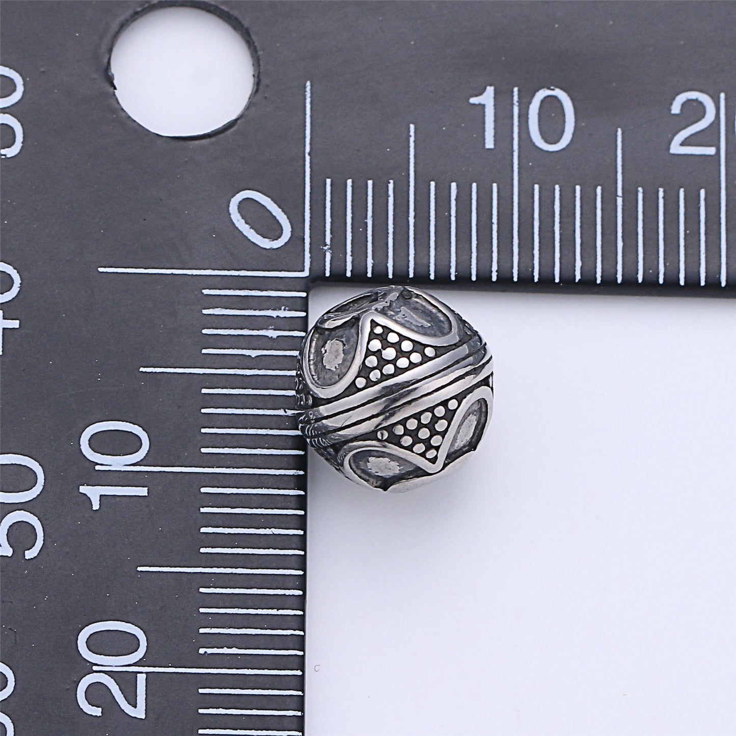 1pc Stainless Steel Lotus Ball Charm Spacer Bead, for DIY Jewelry Making European Charms Beaded Bracelet, Bead Size 11x10mm, B-431
