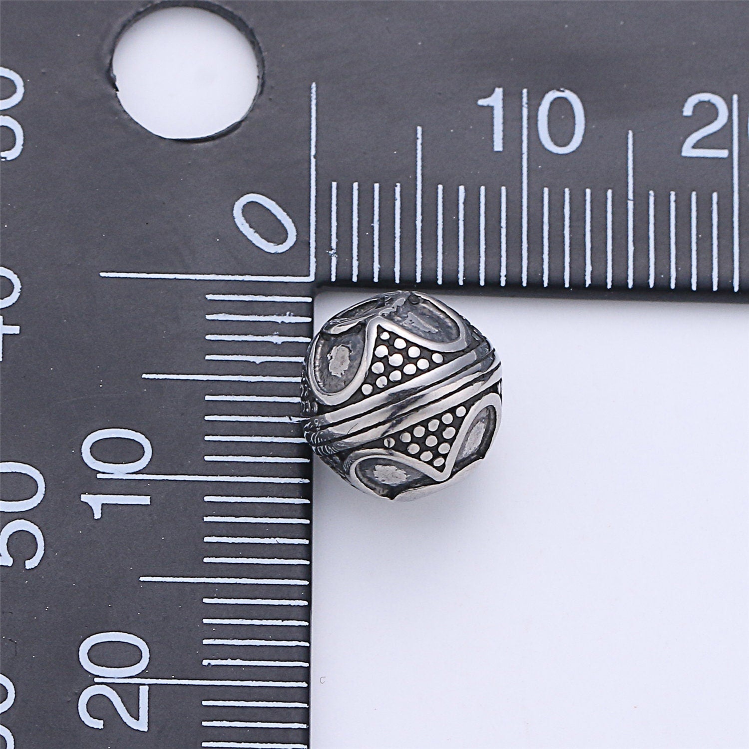 1pc Stainless Steel Lotus Ball Charm Spacer Bead, for DIY Jewelry Making European Charms Beaded Bracelet, Bead Size 11x10mm, B-431