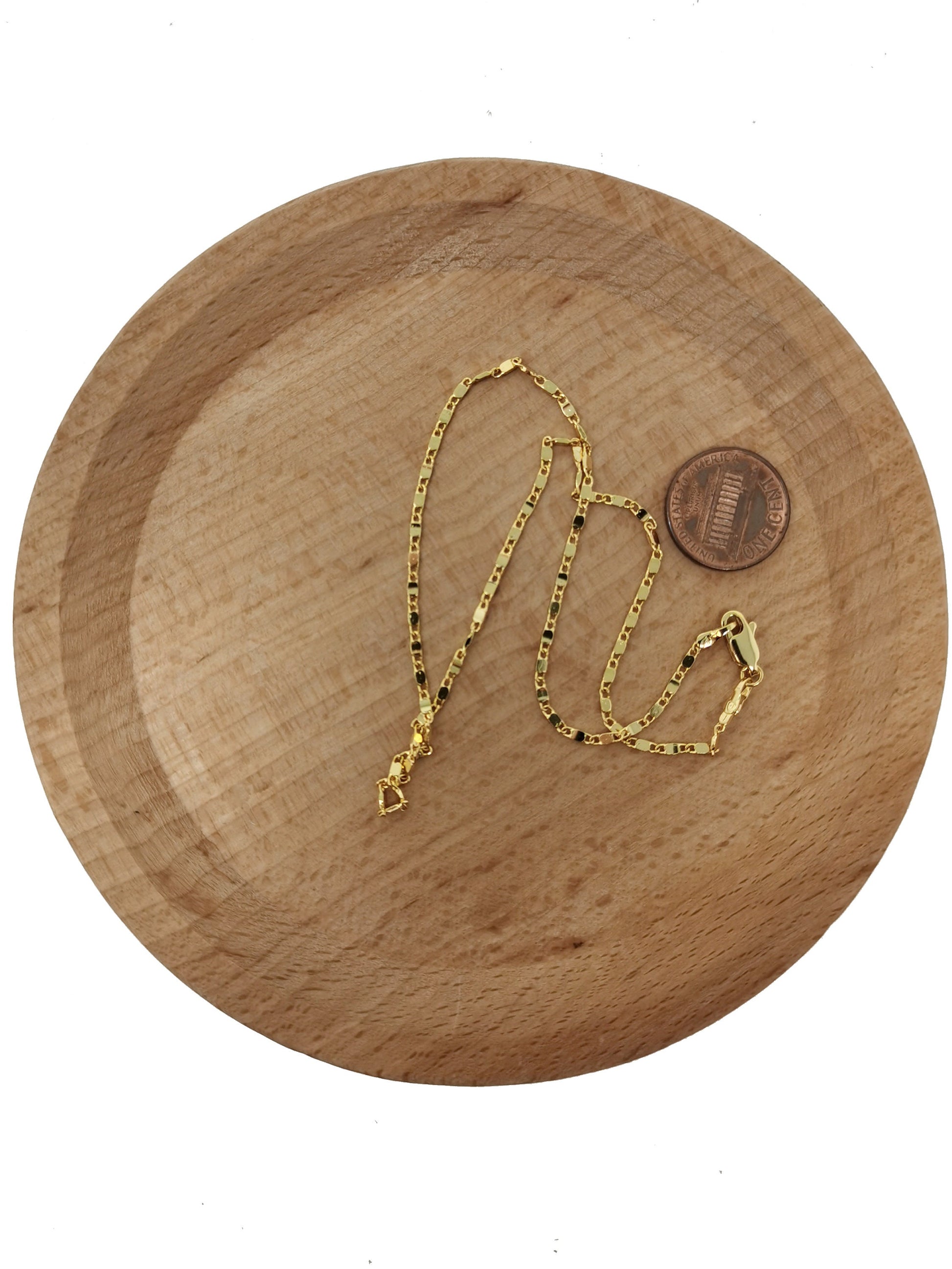 1pc 13.7'' Ready to Use 24k Gold Filled Unique Necklace Chain, Layering Unique Chain Dainty Necklace, Perfect for Pendant Charm Necklace,507