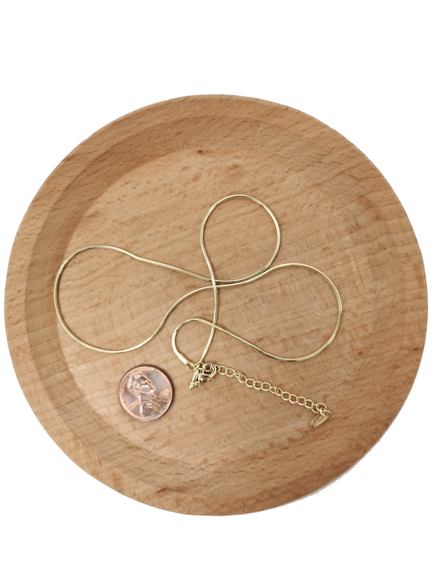 1pc 15.7'' Ready to Use 24K Gold Filled Cocoon Necklace Chain, Layer Snake Chain Dainty Necklace, For Pendant Charm Necklace Making, CH-340