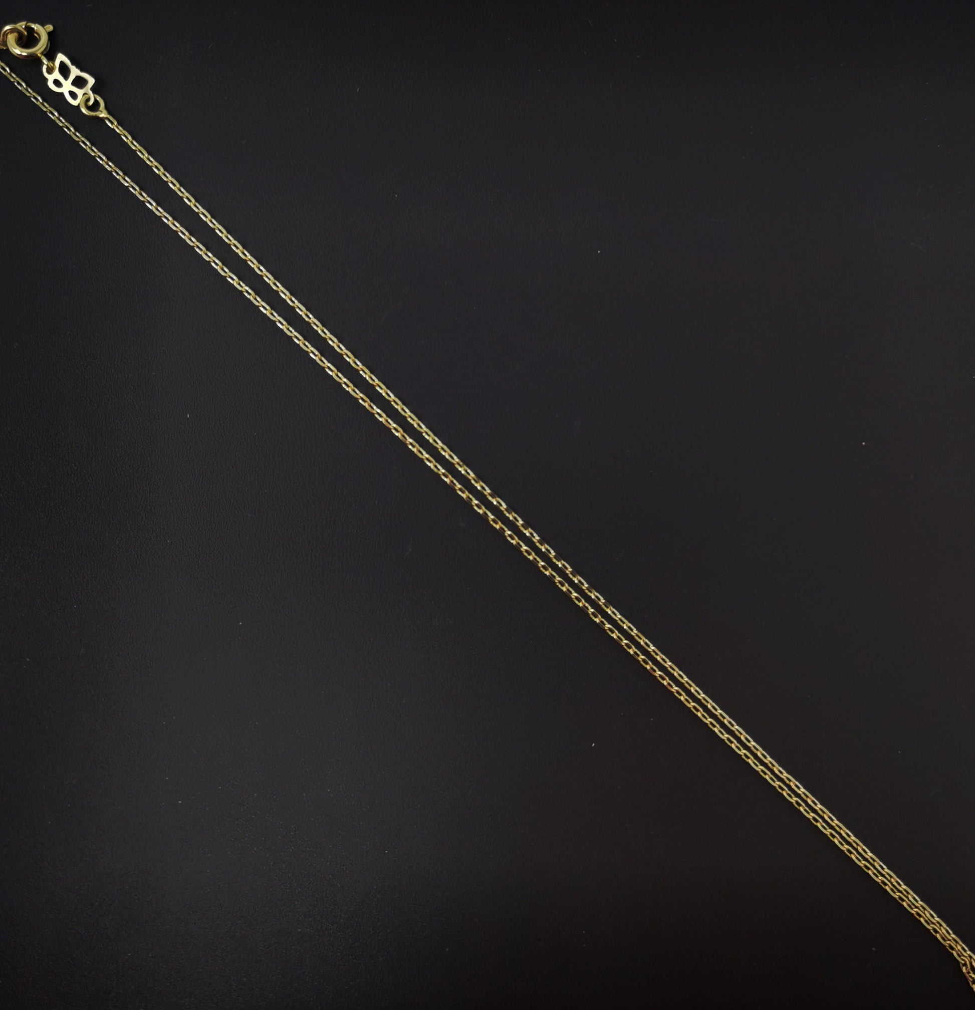 1pc 15.7'' Ready to Use 14K Gold Filled Thin Rolo Necklace Chain, Layering Rolo Chain Dainty Necklace, For Pendant Charm Necklace Making