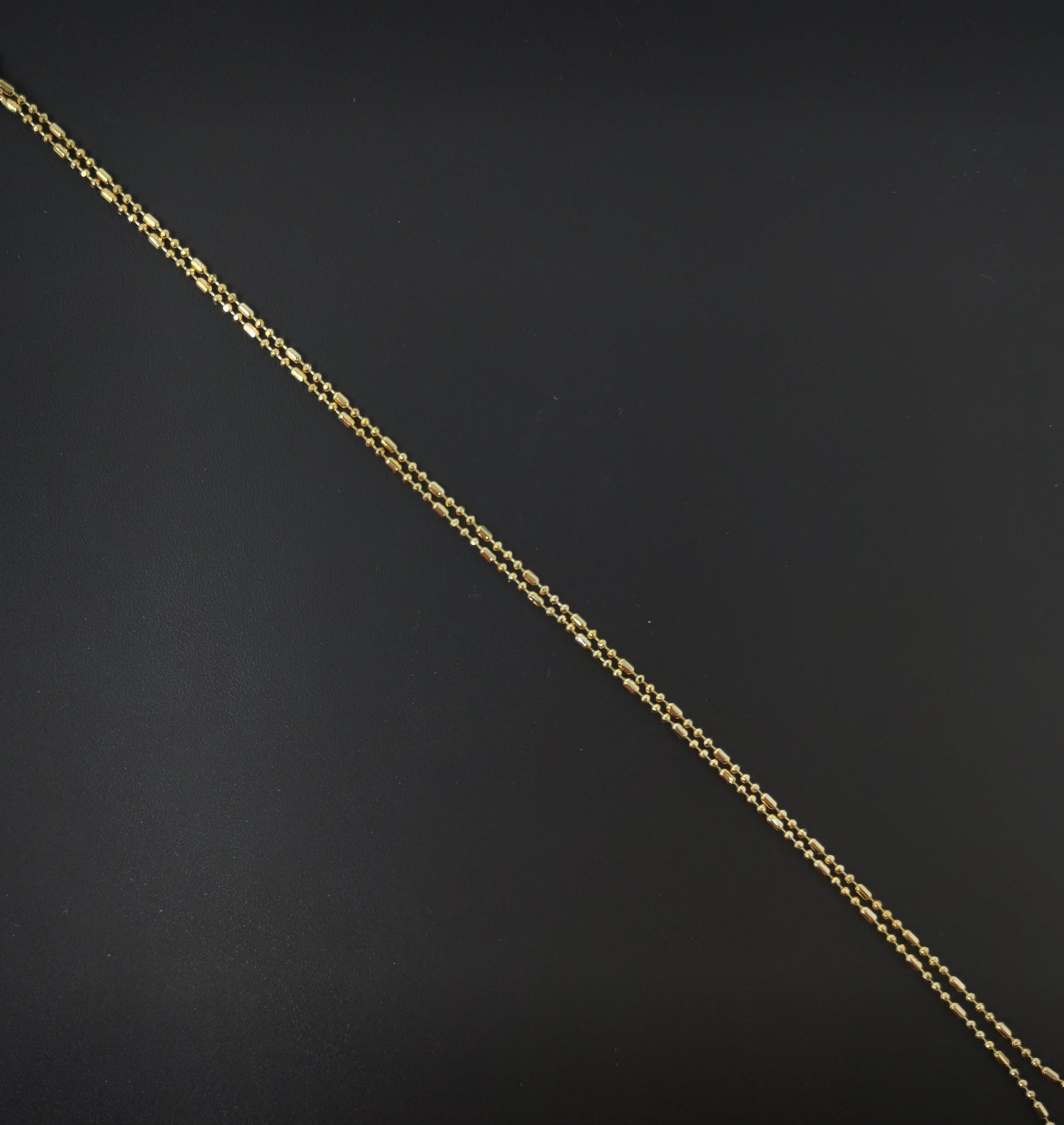 1pc 15.7'' Ready to Use 14K Gold Filled Bead Necklace Chain, Layering Beaded Chain, Dainty Beaded Necklace,Pendant Charm Necklace Making 549