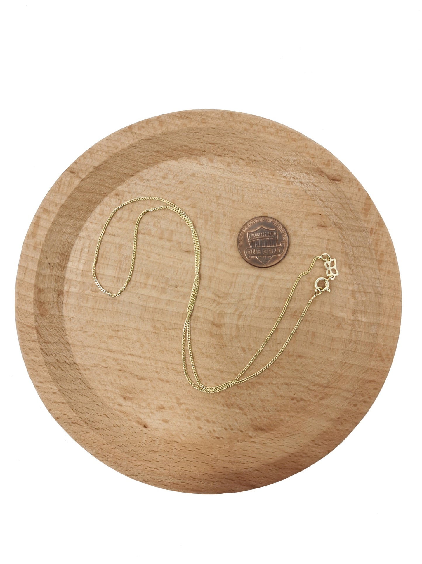 1pc 17.7'' Ready to Use Gold Cuban Curb Necklace Chain, Layering Curb Chain Dainty Necklace, For Necklace Making, CN- 601