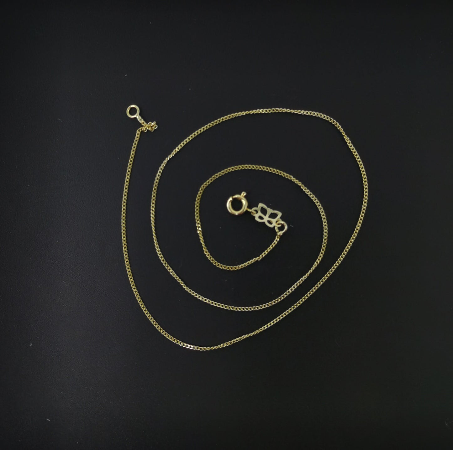 1pc 17.7'' Ready to Use Gold Cuban Curb Necklace Chain, Layering Curb Chain Dainty Necklace, For Necklace Making, CN- 601