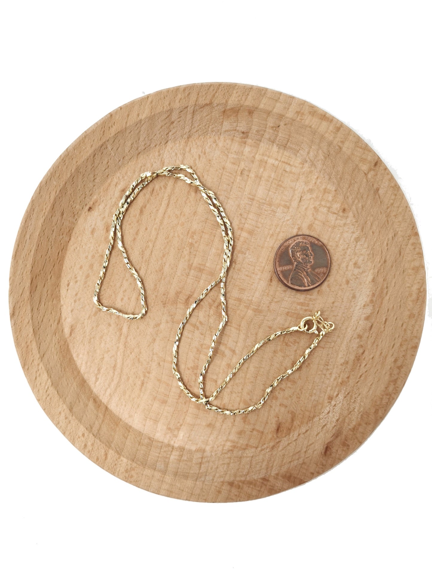 1pc 17.7'' Ready to Use 14K Gold Herringbone Curb Necklace Chain, Layer Curb Chain Dainty Necklace, For Pendant Necklace Making, 336