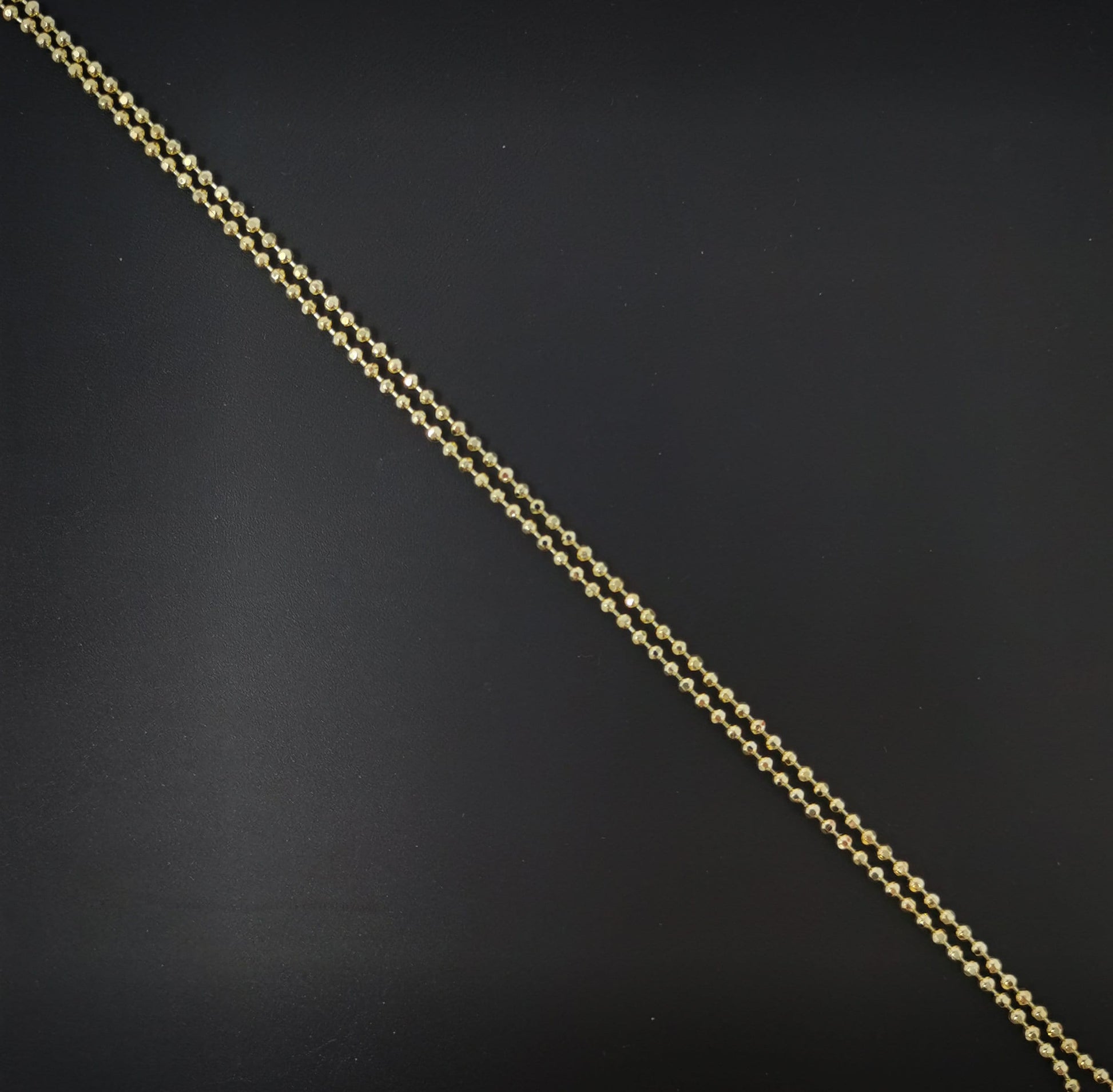 1pc 17.7'' Ready to Use 14K Gold Filled Bead Necklace Chain, Layering Beaded Chain, Dainty Beaded Necklace,Pendant Charm Necklace Making,578