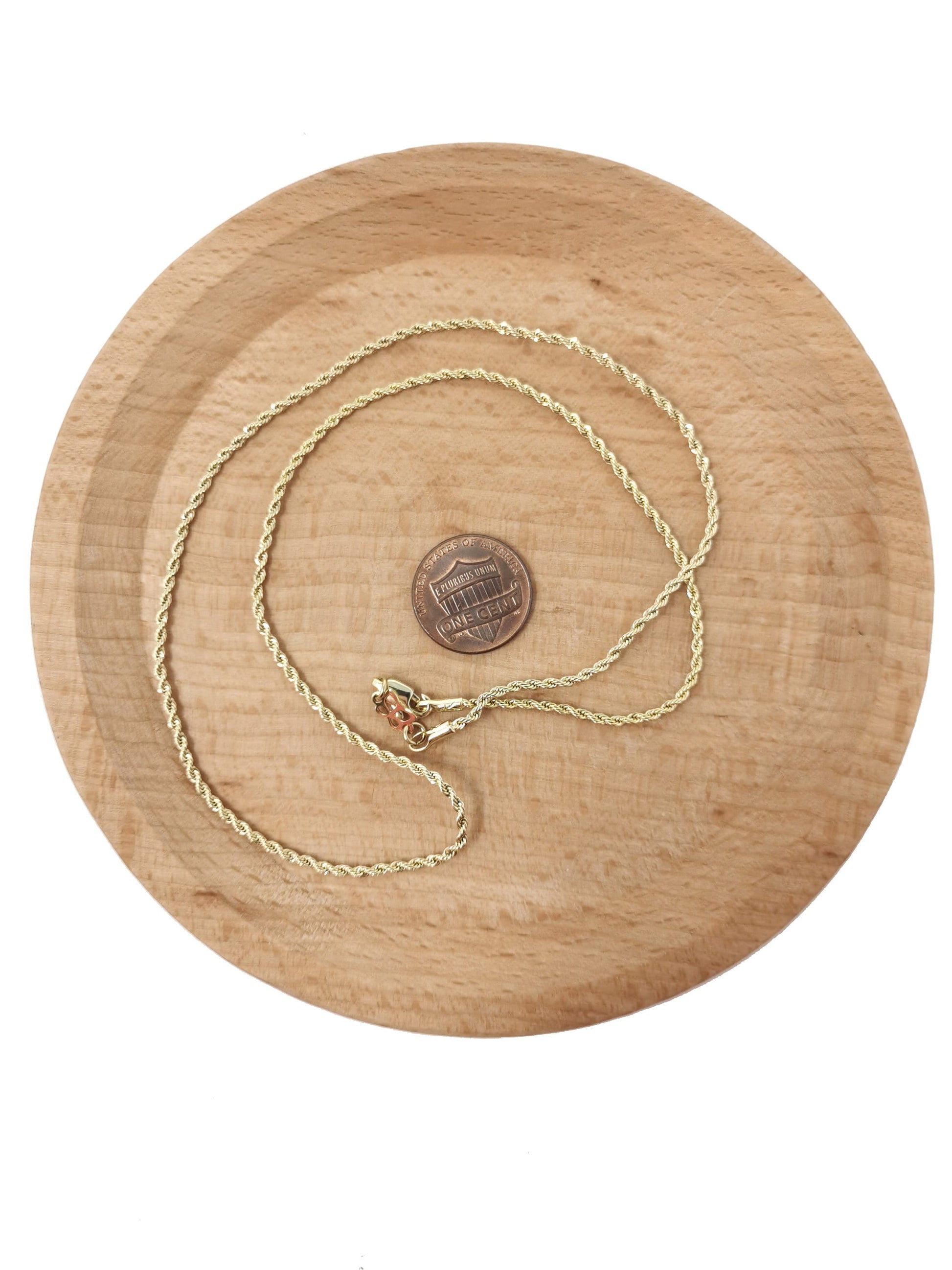 19.6'' Ready to Use Necklace Gold Rope Necklace Chain, Layering Rope Chain Dainty Necklace, For Pendant Charm Necklace Making 2.7mm thicknes