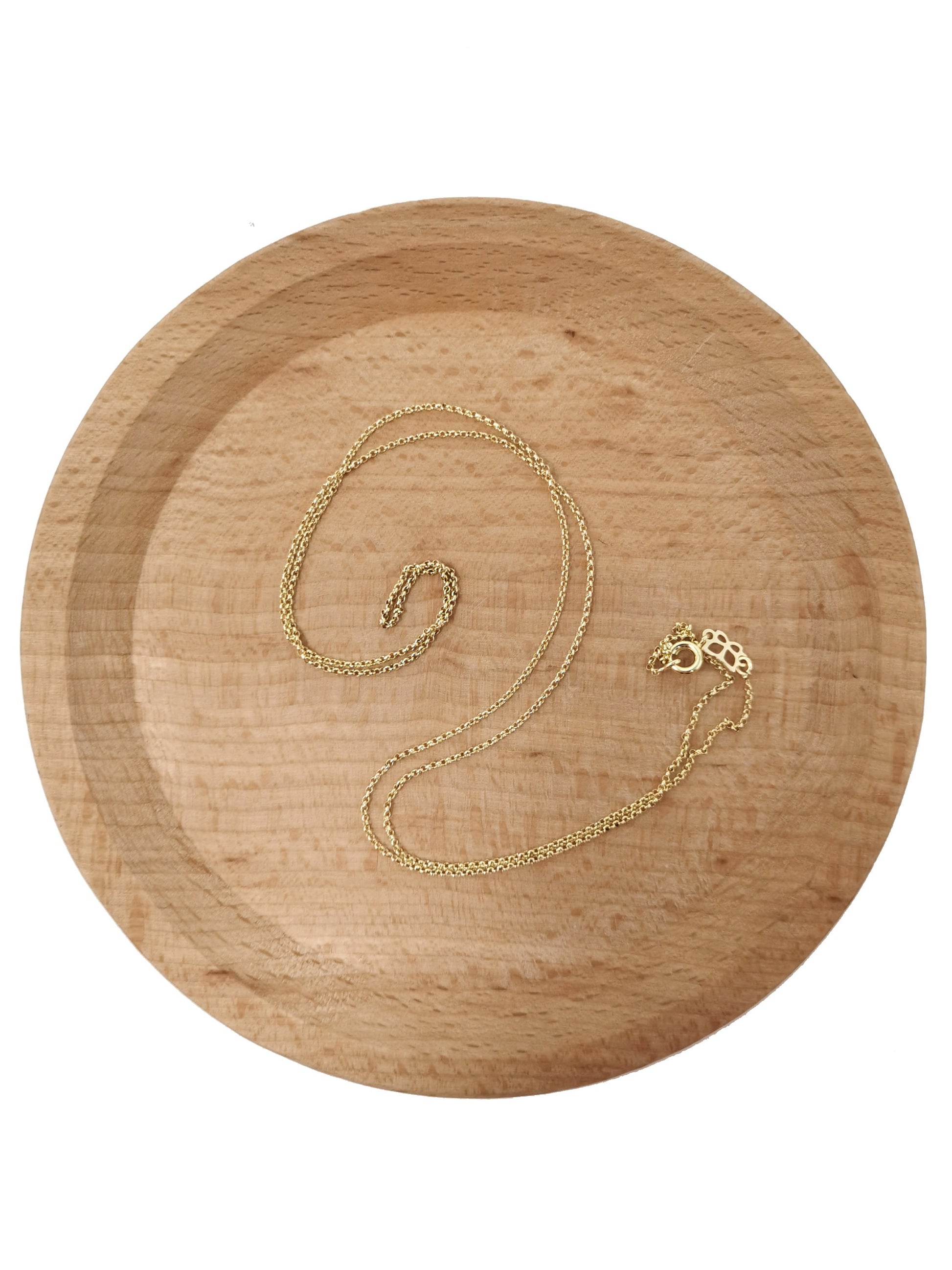 1pc 23.5'' Ready to Use 14K Gold Rolo Necklace Chain, Layering Rolo Chain Dainty Necklace, For Pendant Charm Necklace Making, CH-543