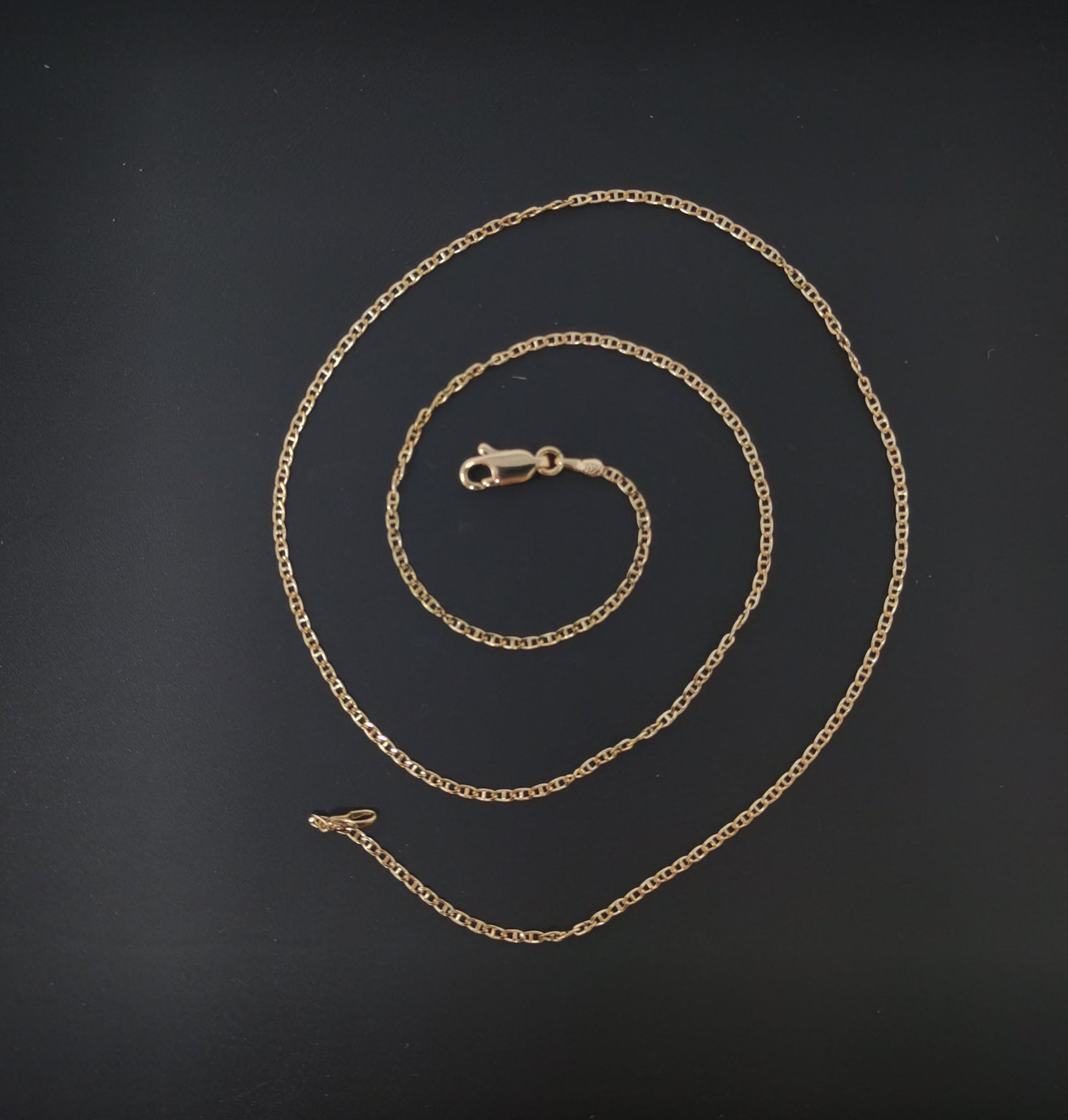 1pc 17.7'' Ready to Use 18K Gold Anchor Necklace Chain, Layering Anchor Chain Dainty Necklace, for Pendant Charm Necklace, CH-591