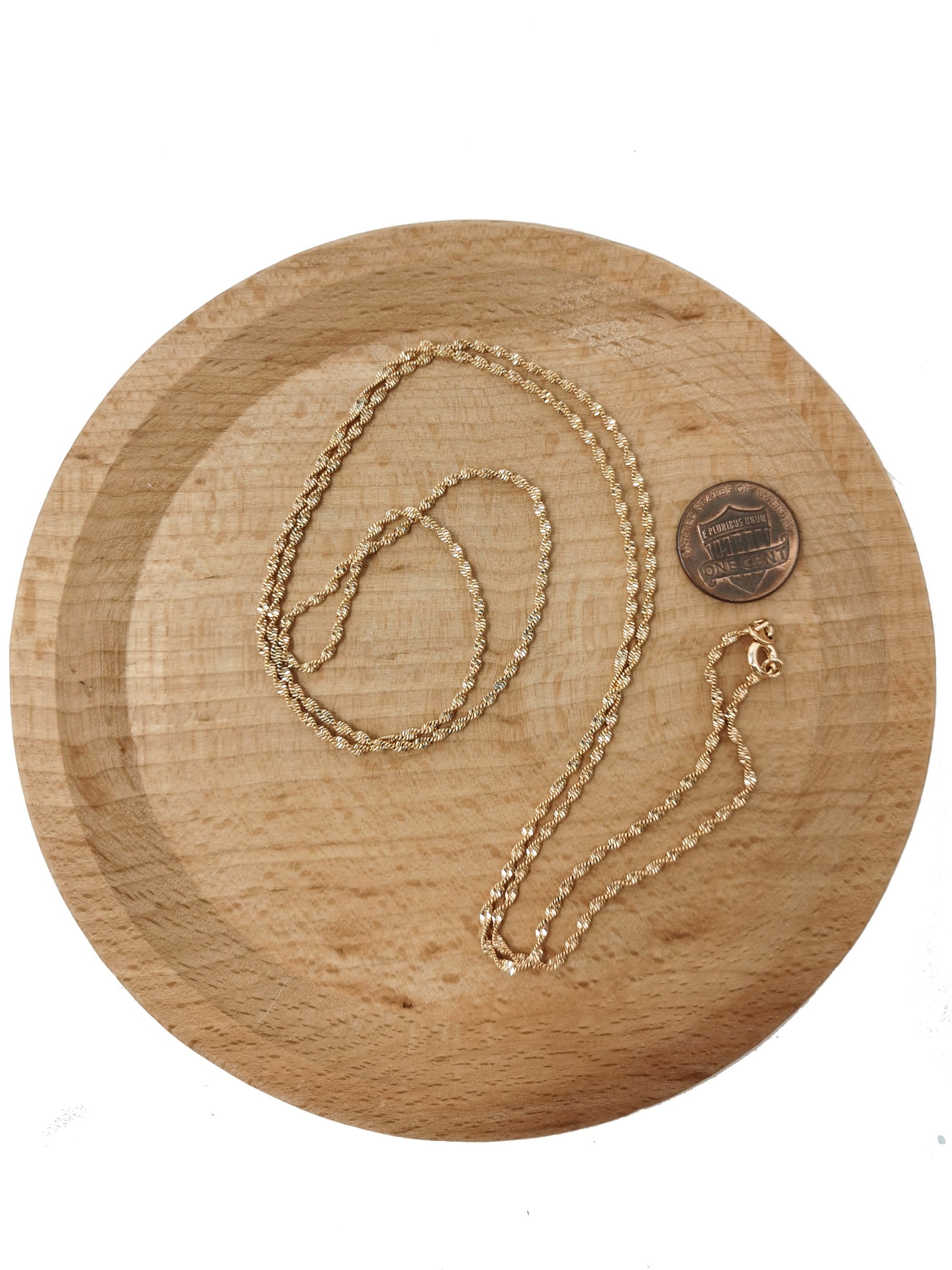 1pc 21'' Ready to Use Gold Singapore Necklace Chain, Layer Singapore Chain Dainty Necklace, For Pendant Charm Necklace Making,40
