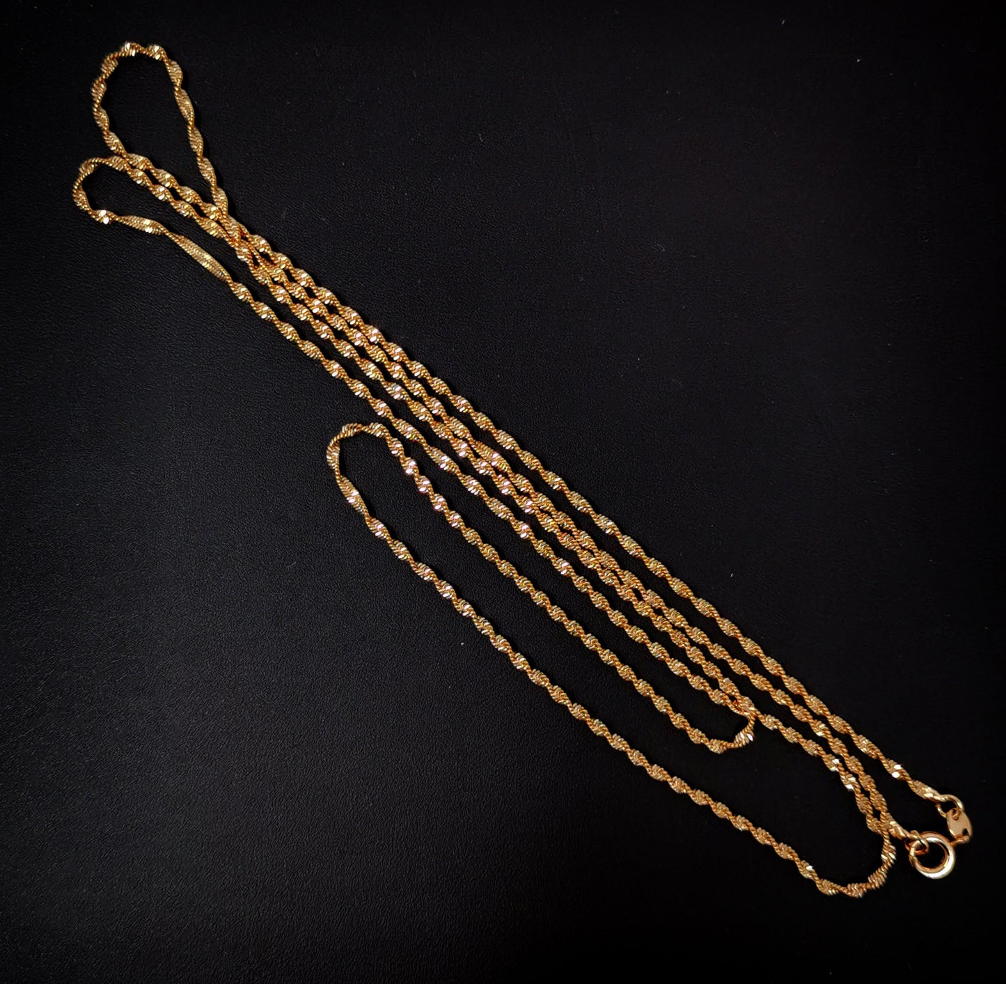 1pc 29.5'' Ready to Use 18K Gold Filled Singapore Necklace Chain, Layer Singapore Chain Dainty Necklace,Pendant Charm Necklace Making,CH-402