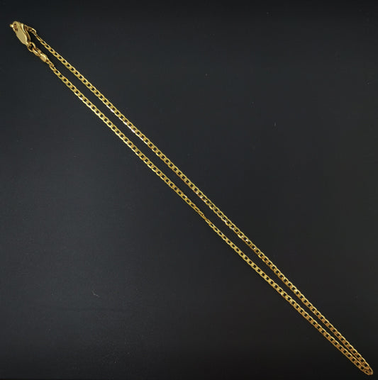 1pc 17.9'' Ready to Use 24K Gold Cuban Curb Necklace Chain,Layering Curb Chain Dainty Necklace, For Pendant Charm Necklace, 817