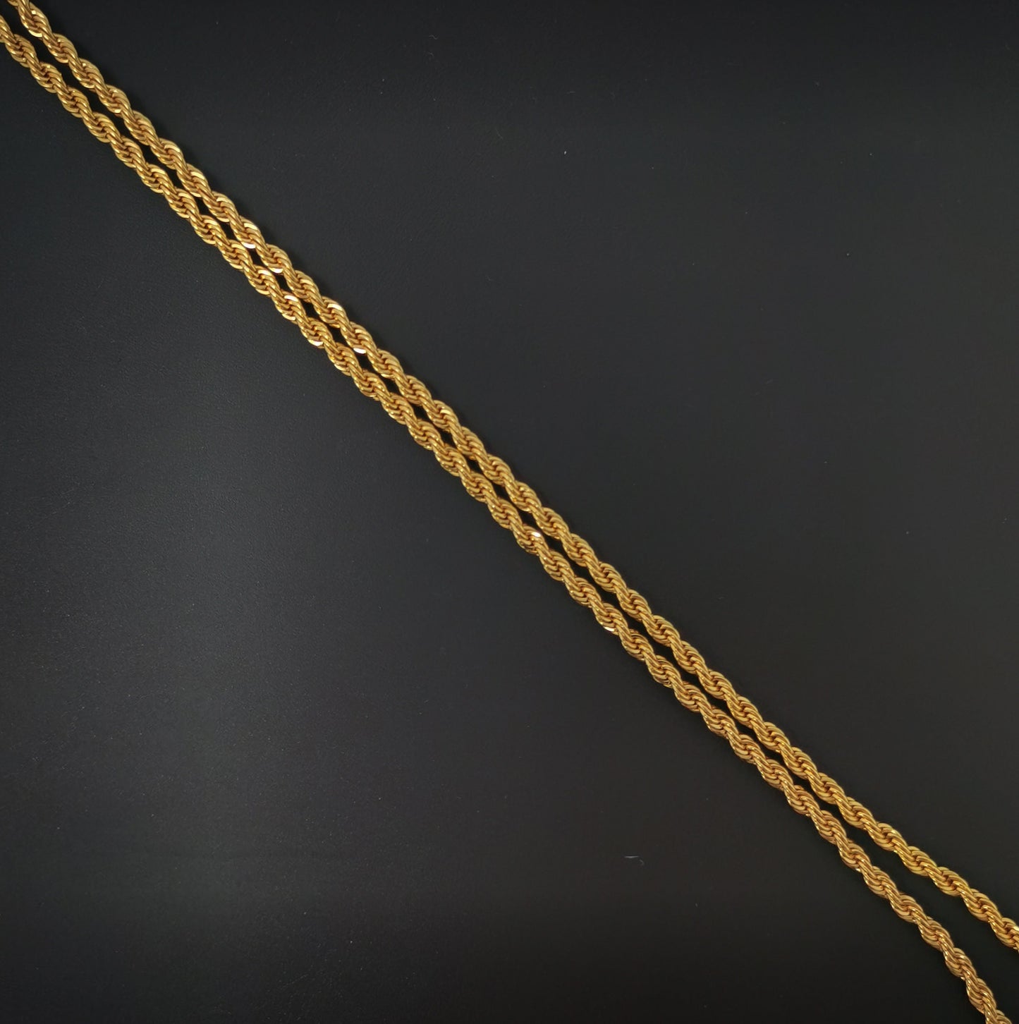 1pc 19.5'' Ready to Use 24K Gold Rope Necklace Chain, Layering Rope Chain Dainty Necklace, For Pendant Charm Necklace Making,CN-45