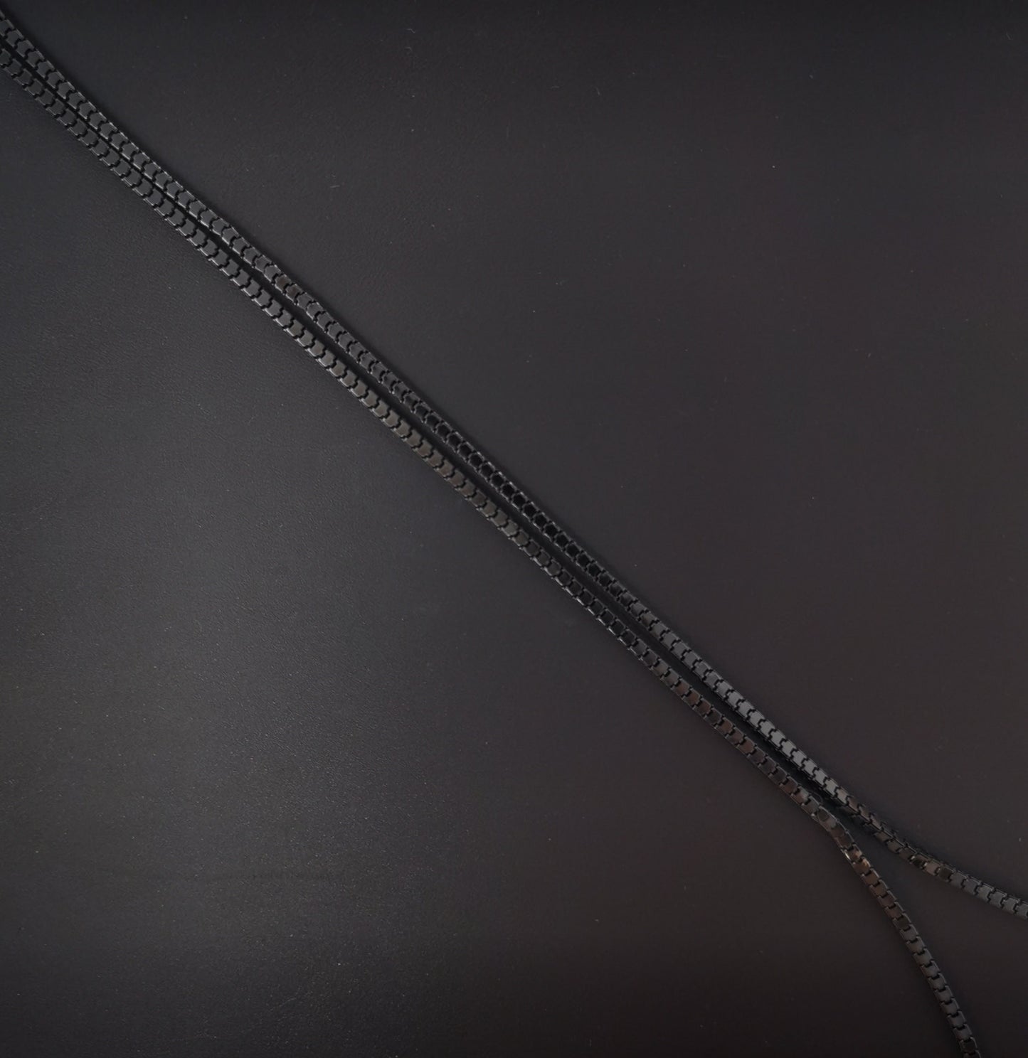 1pc 17.7'' Black Gun Metal Color ready to wear Square Box Chain Necklace, Layering Dainty Box Chain For Jewelry Making, 339