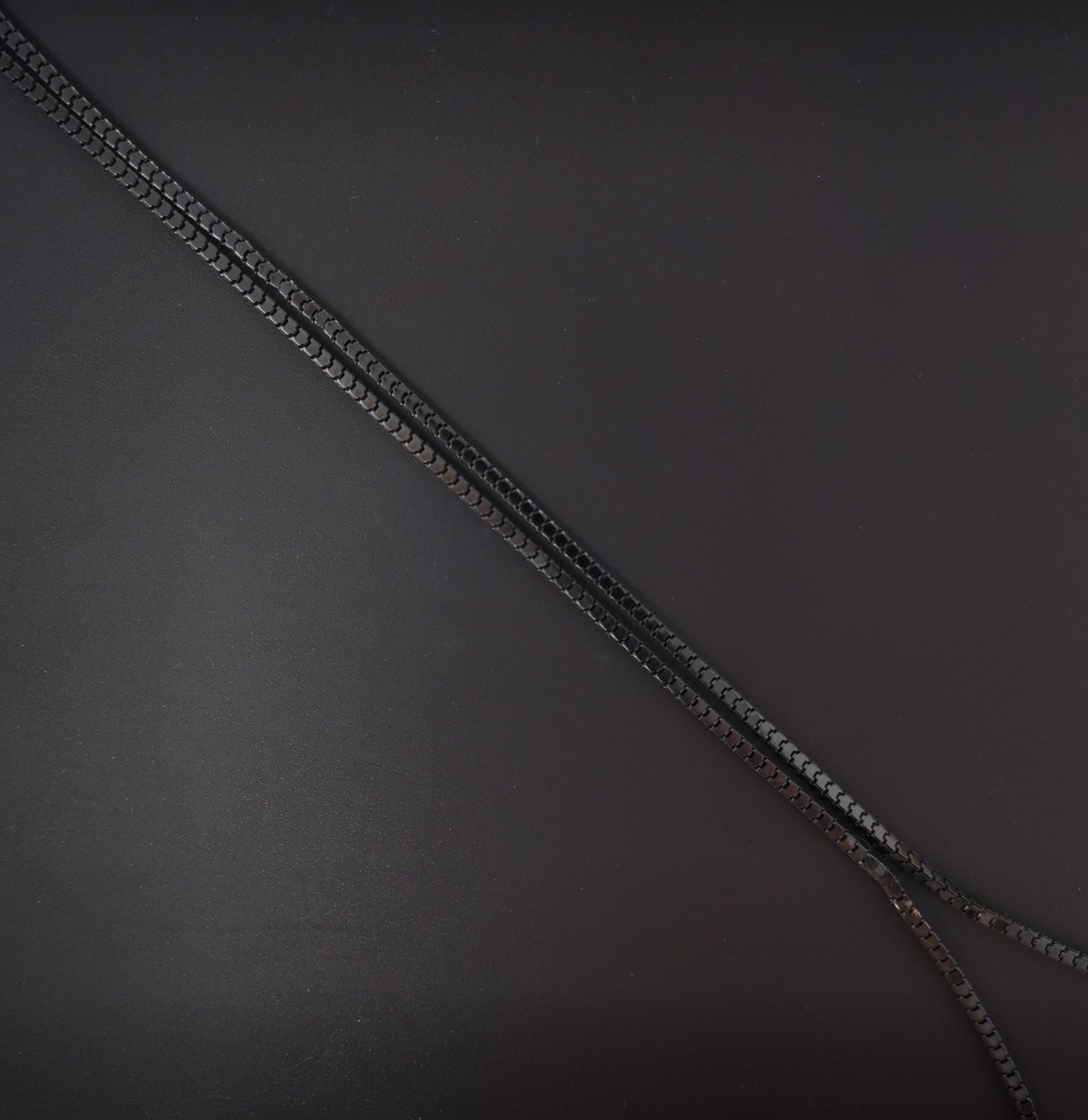 1pc 17.7'' Black Gun Metal Color ready to wear Square Box Chain Necklace, Layering Dainty Box Chain For Jewelry Making, 339