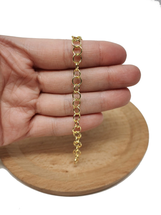 14K Gold Cable Chain by Yard, Cable Chain by Yard , Wholesale bulk Roll Chain for Jewelry Making, Thickness 0.8mm,79
