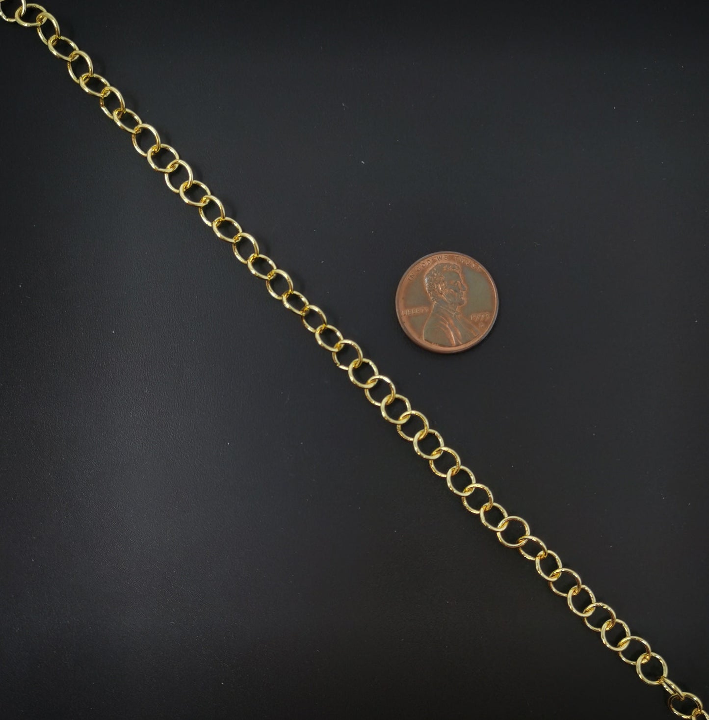 14K Gold Cable Chain by Yard, Cable Chain by Yard , Wholesale bulk Roll Chain for Jewelry Making, Thickness 0.8mm,79