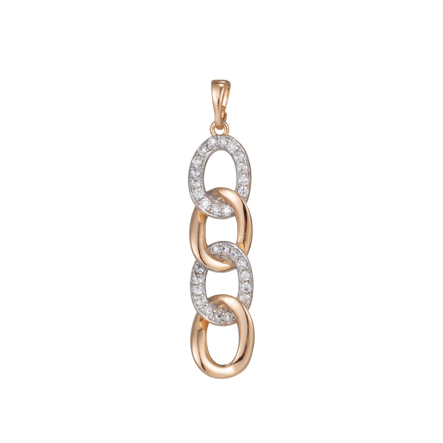 1pc Gold Micro Pave CZ Infinity Link Pendant Charm, Micro Pave CZ Pendant Charm, Pendant, For DIY Jewelry i-323, i-540