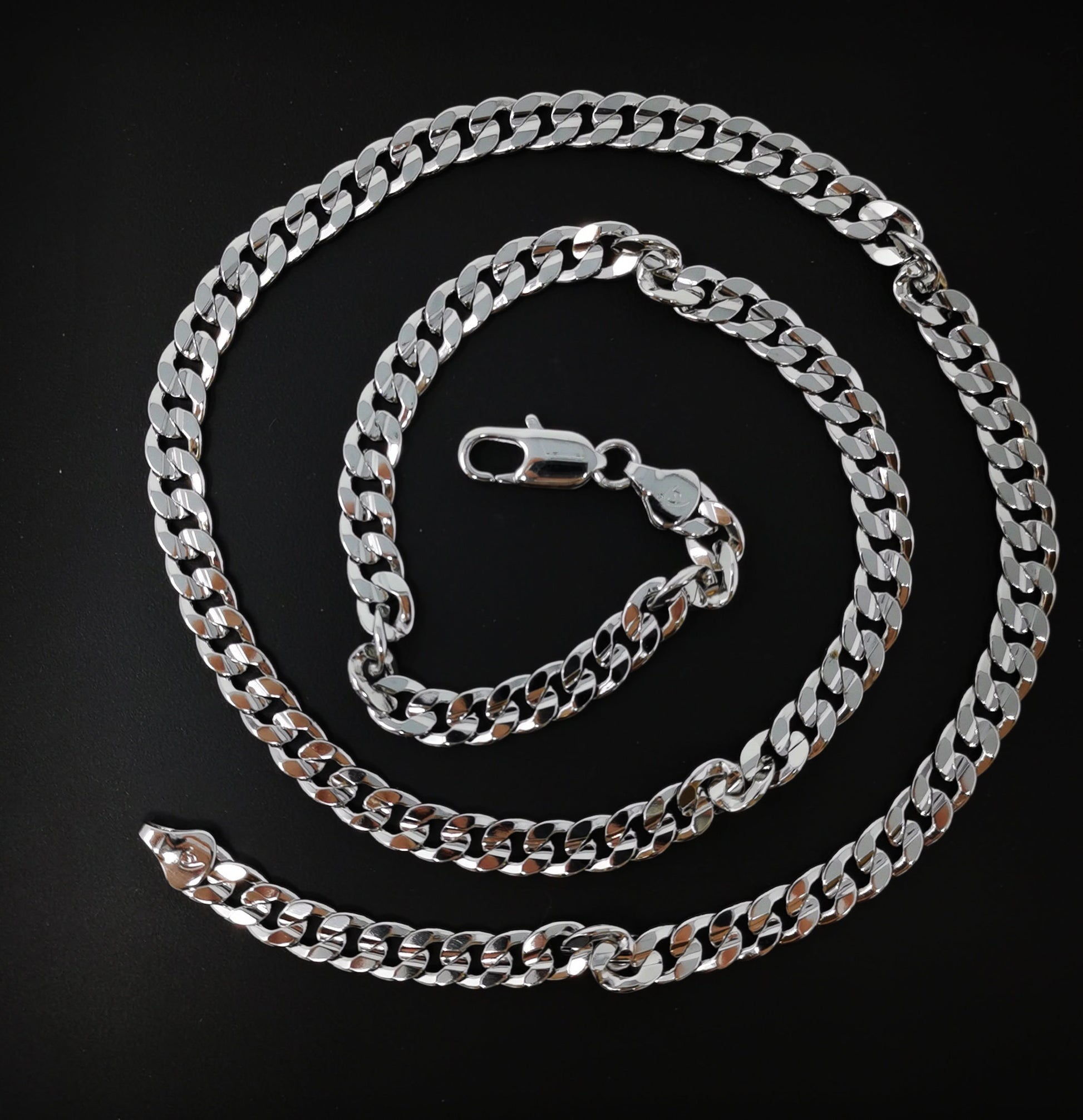 1pc 23.2'' Ready to Use White Gold Filled Herringbone Curb Necklace Chain, Layer Curb Chain Dainty Necklace, Pendant Charm Necklace CH-622