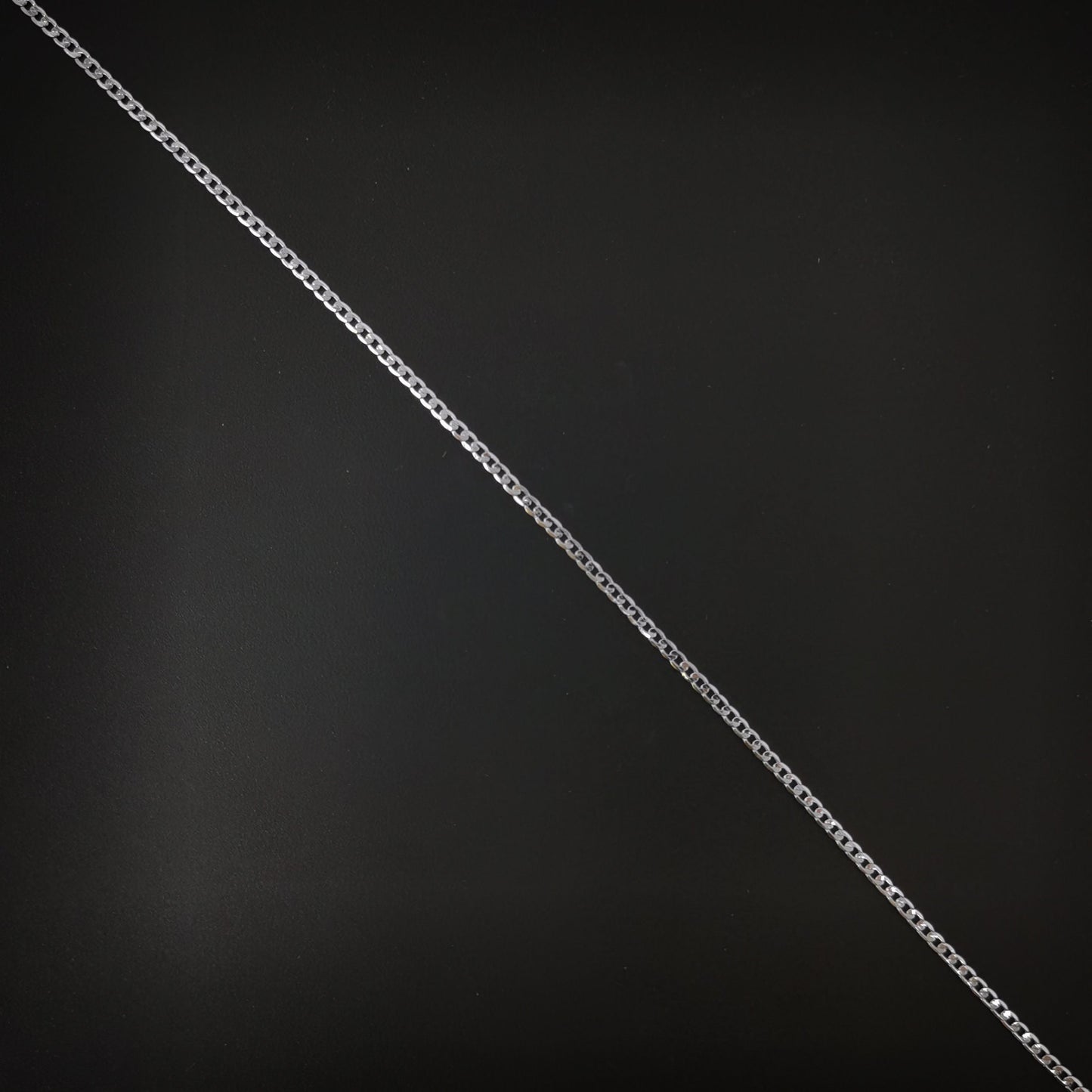 1pc 23.6'' Ready to Use White Gold Herringbone Curb Necklace Chain, Layer Curb Chain Dainty Necklace, For Pendant Charm Necklace, 629