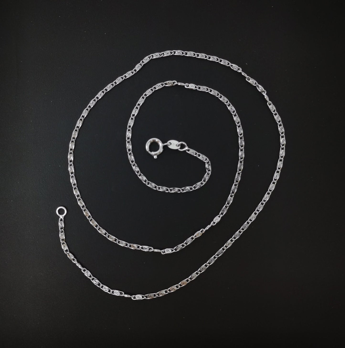 1pc 17.7'' Ready to Use White Gold Unique Lock Necklace Chain, Layer Locket Chain Dainty Necklace, For Pendant Charm Necklace, 631