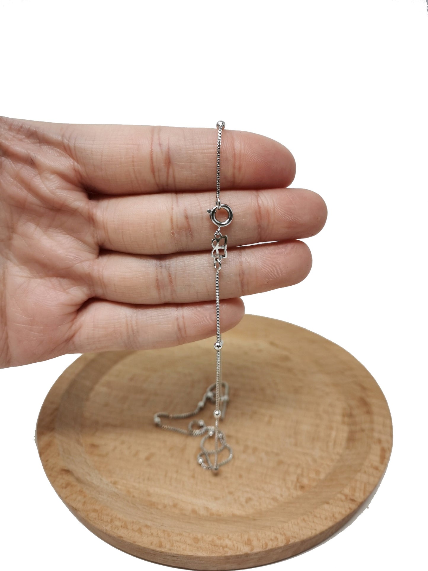 1pc 17.7'' ready to wear White Gold Square Box Chain Necklace, Layering Dainty Box White Chain For Jewelry Making, 633