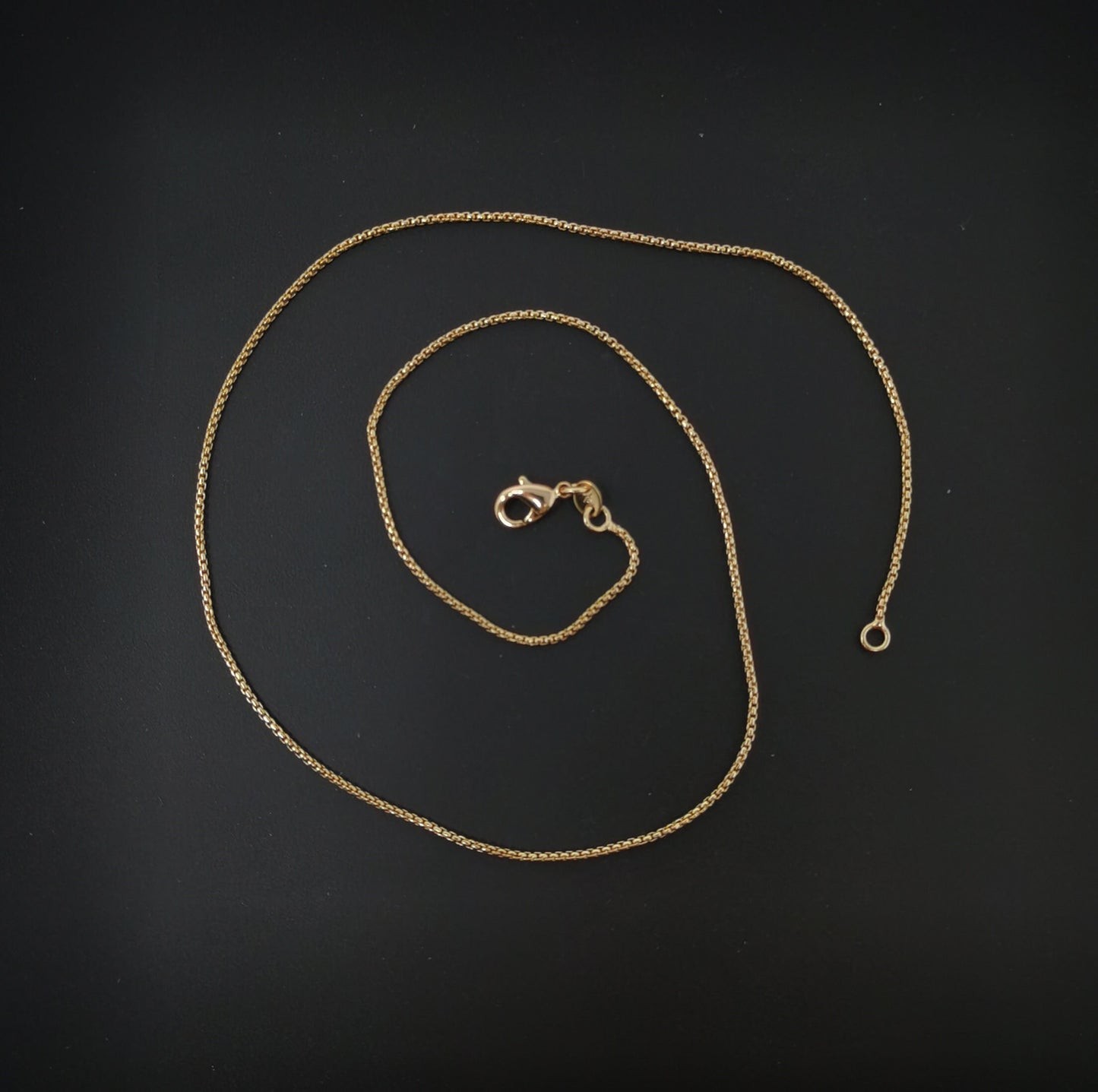 1pc 15.6'' ready to wear 18k Gold Filled Square Box Chain Necklace, Layering Dainty Box Chain For Jewelry Making with Pendant Charm, CH-666