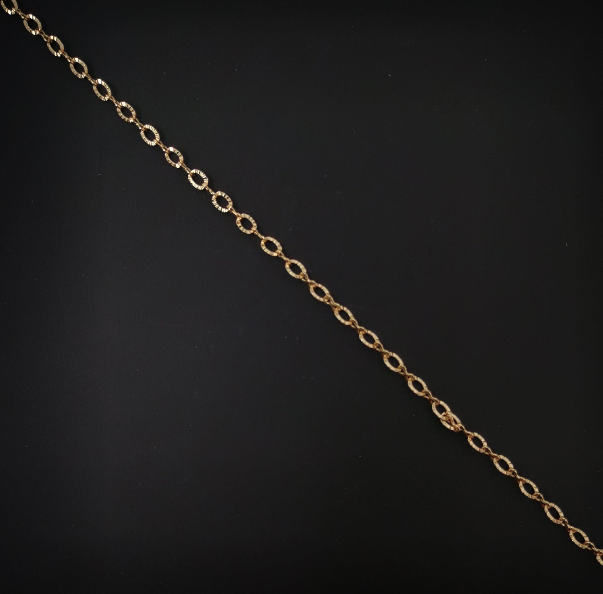 1pc 17.7'' Ready to Use 18K Gold Filled Oval Rolo Necklace Chain, Layering Rolo Chain Dainty Necklace, For Pendant Charm Necklace, CH-660