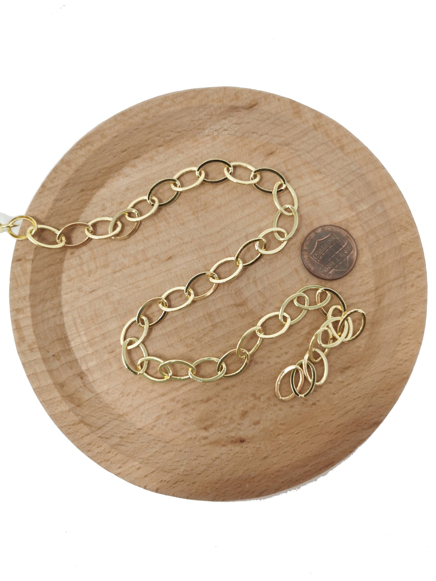 14K Gold Rolo Cable Chain by Yard, Cable Rolo Chain, Wholesale bulk Roll Chain for Jewelry Making,Thickness 0.5mm,Roll-31