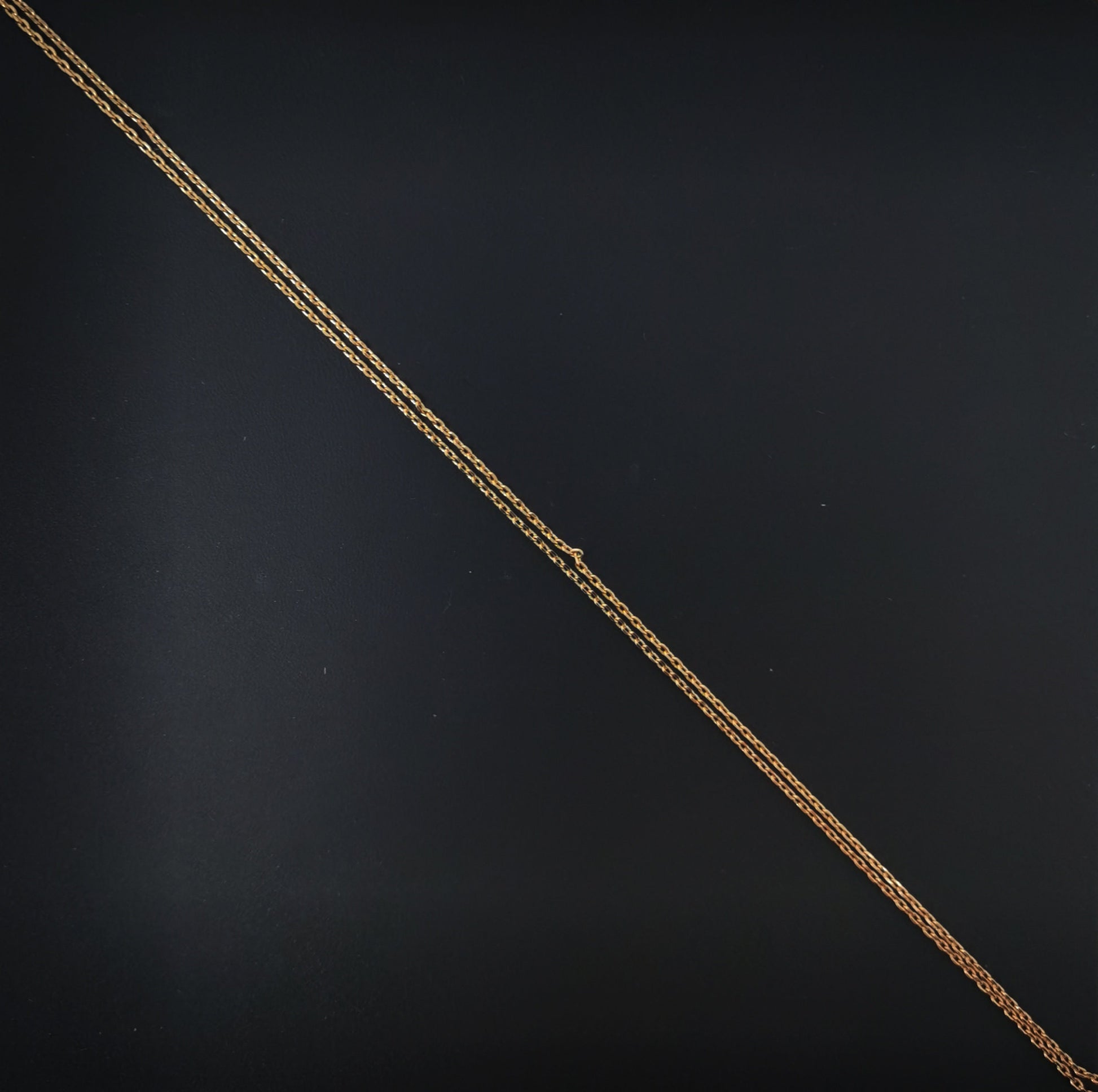 1pc 17.7'' Ready to Use 18K Gold Thin Rolo Necklace Chain, Layering Rolo Chain Dainty Necklace, For Pendant Charm Necklace Making,575