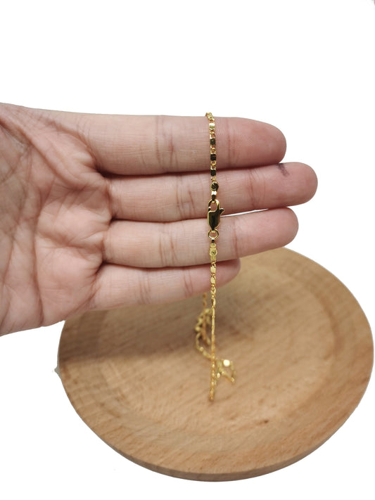 1pc 13.7'' Ready to Use 24k Gold Filled Unique Necklace Chain, Layering Unique Chain Dainty Necklace, Perfect for Pendant Charm Necklace,507
