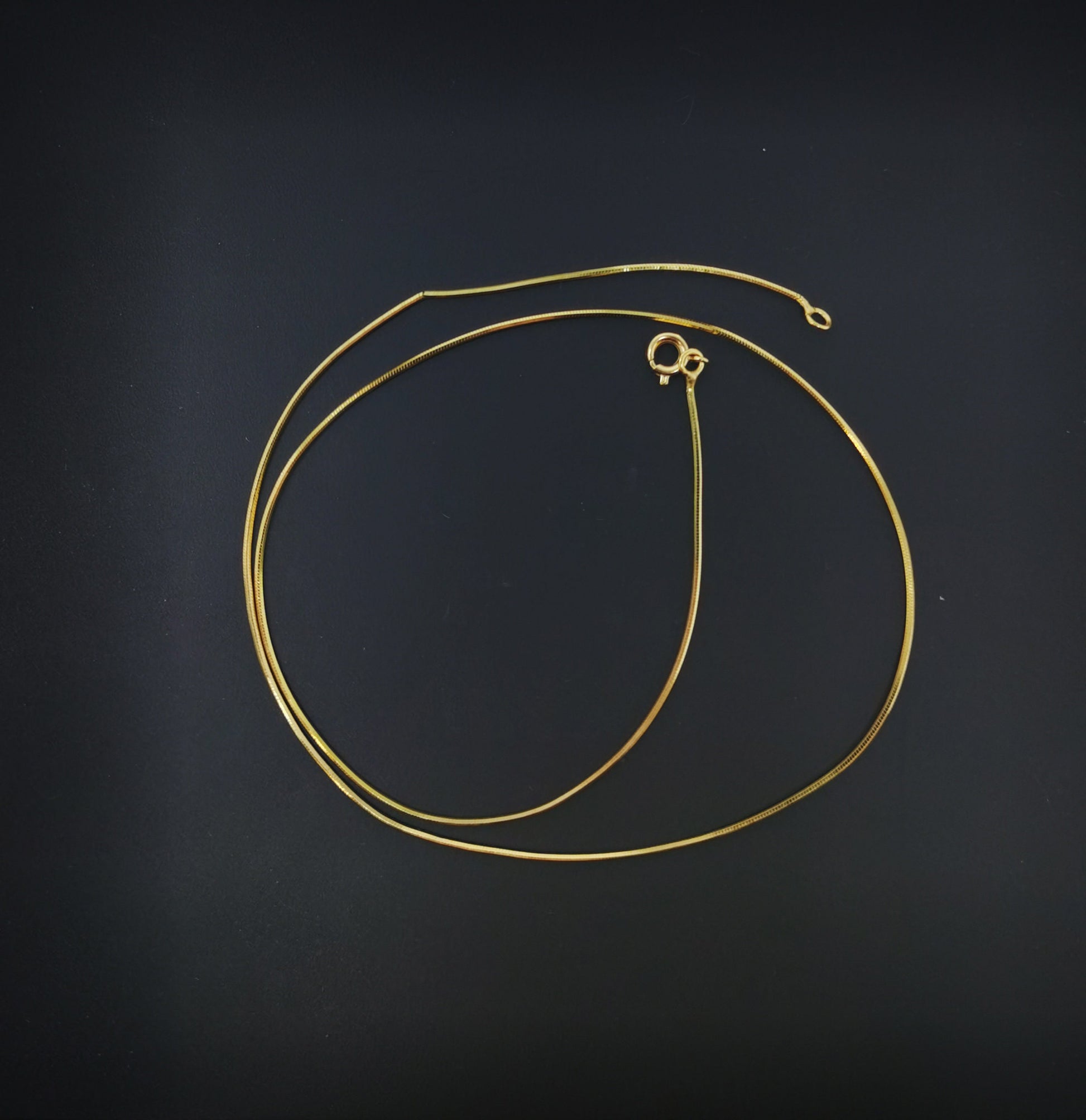 1pc 15.8'' Ready to Use 24K Gold Filled Cocoon Necklace Chain, Layer Snake Chain Dainty Necklace, For Pendant Charm Necklace Making, 852