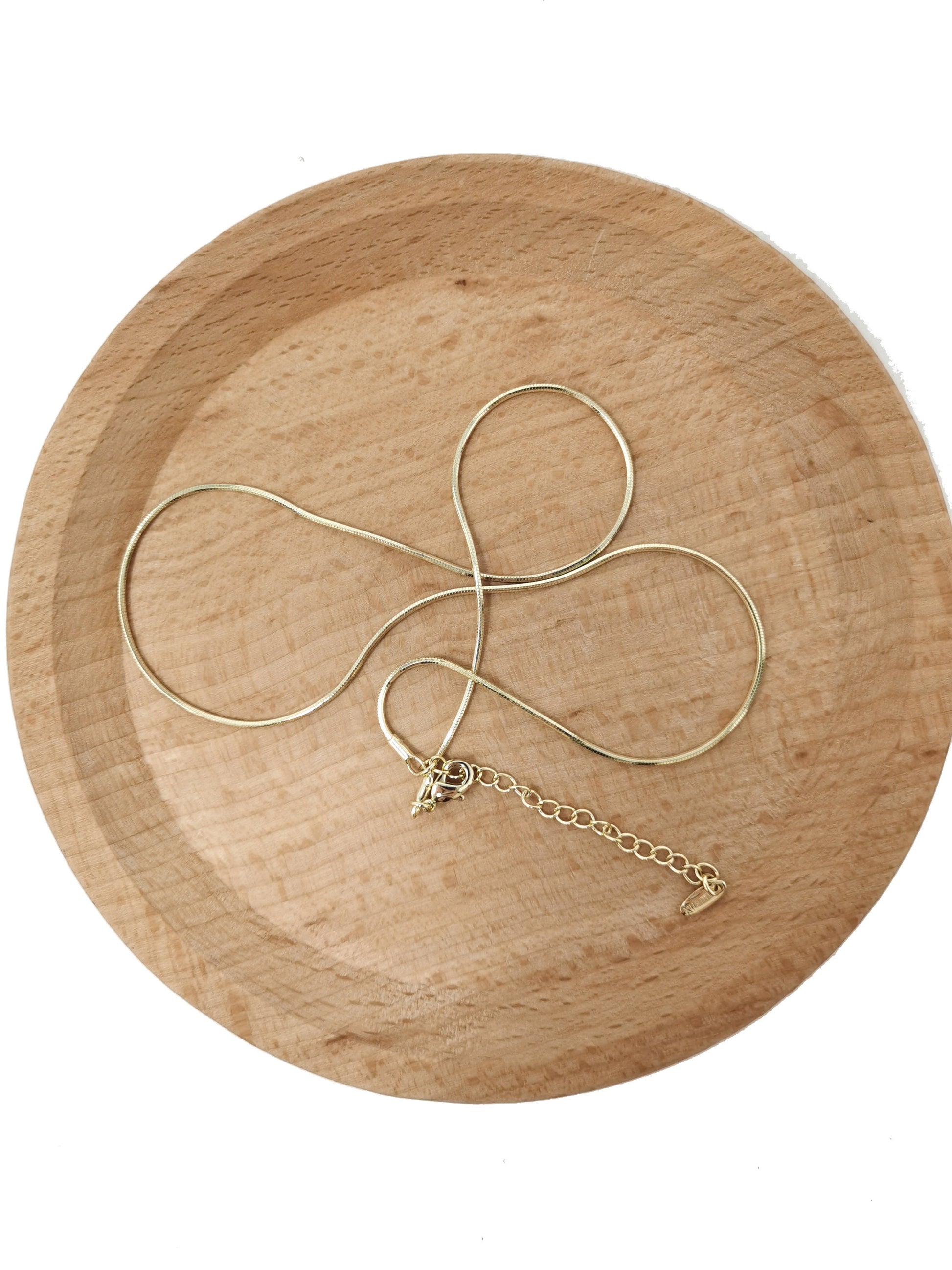 1pc 15.7'' Ready to Use 24K Gold Filled Cocoon Necklace Chain, Layer Snake Chain Dainty Necklace, For Pendant Charm Necklace Making, CH-340